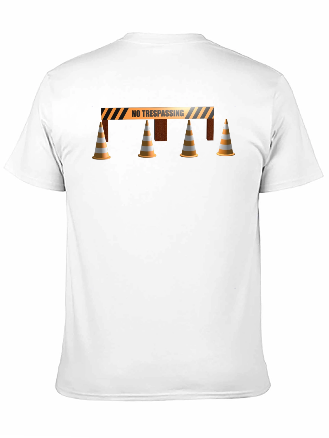 No Trespassing Tee - Barrier & Cones Graphic