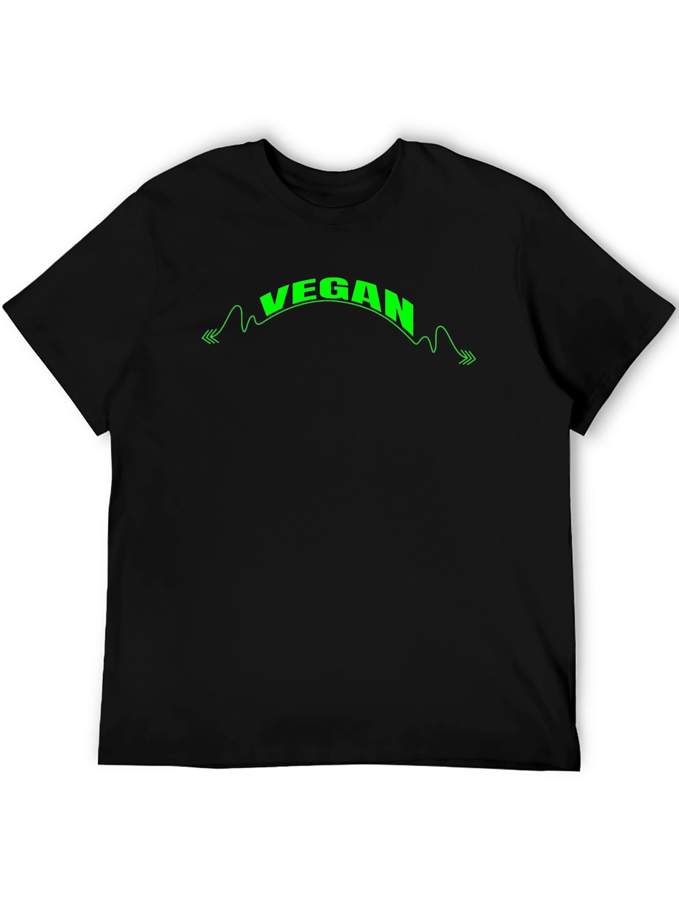 Vegan Graphic Print Black T-Shirt