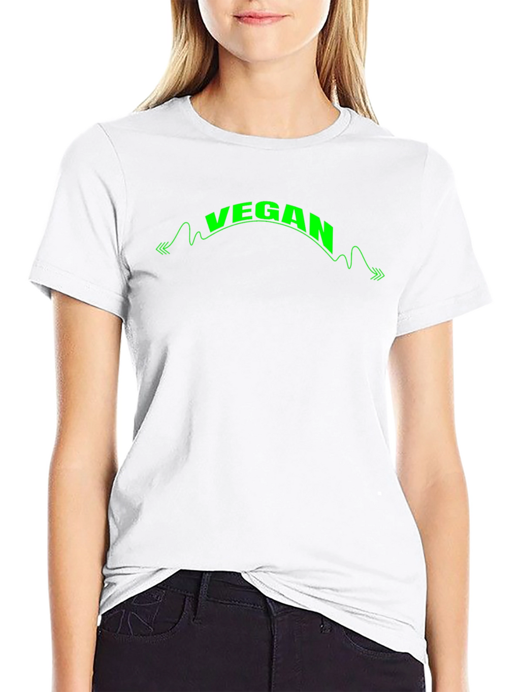 Vegan Graphic Print Black T-Shirt
