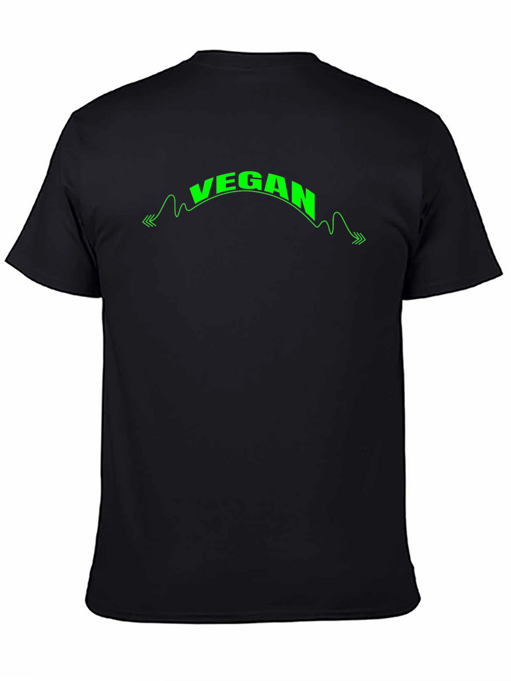 Vegan Graphic Print Black T-Shirt