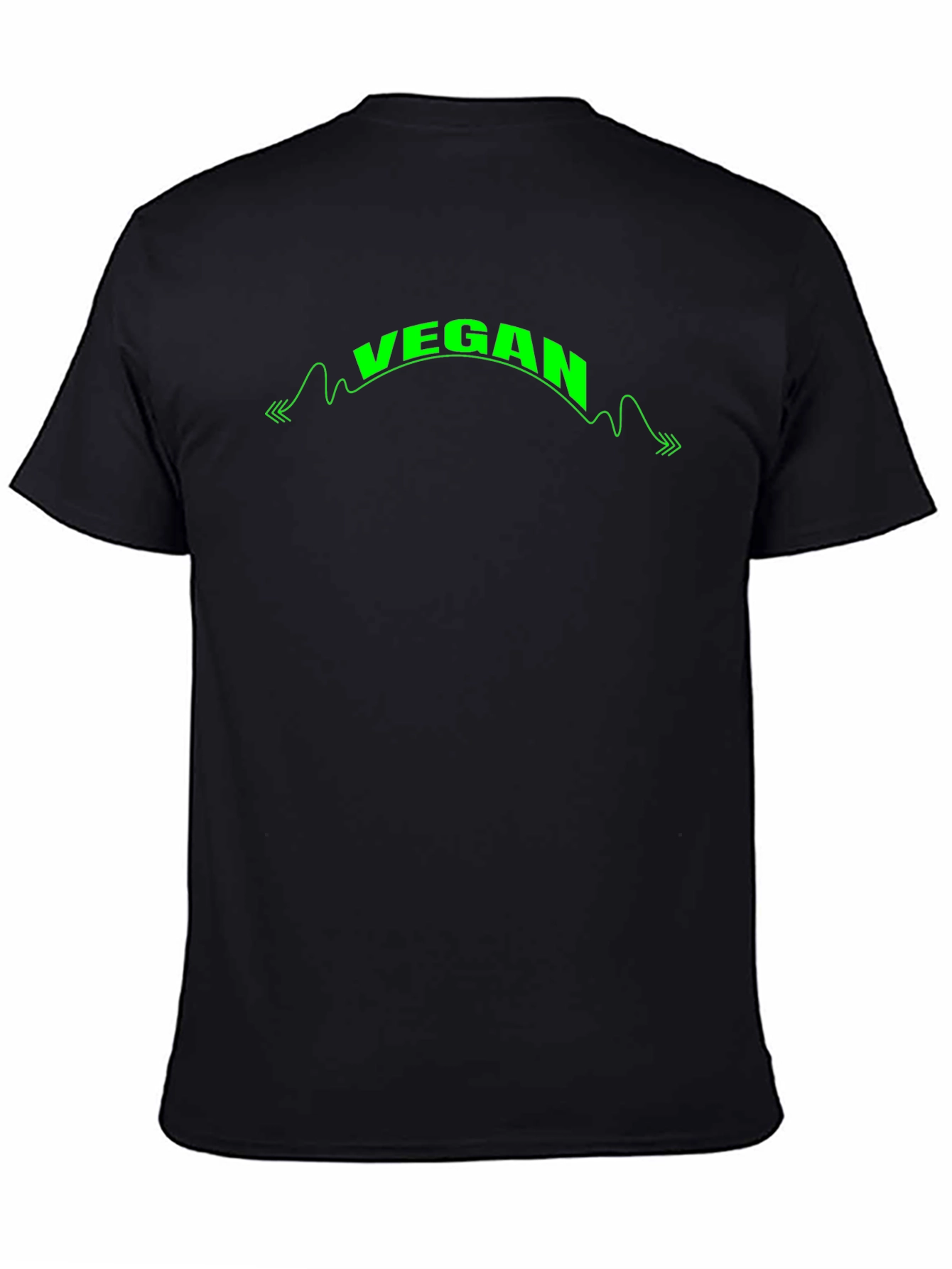 Vegan Graphic Print Black T-Shirt