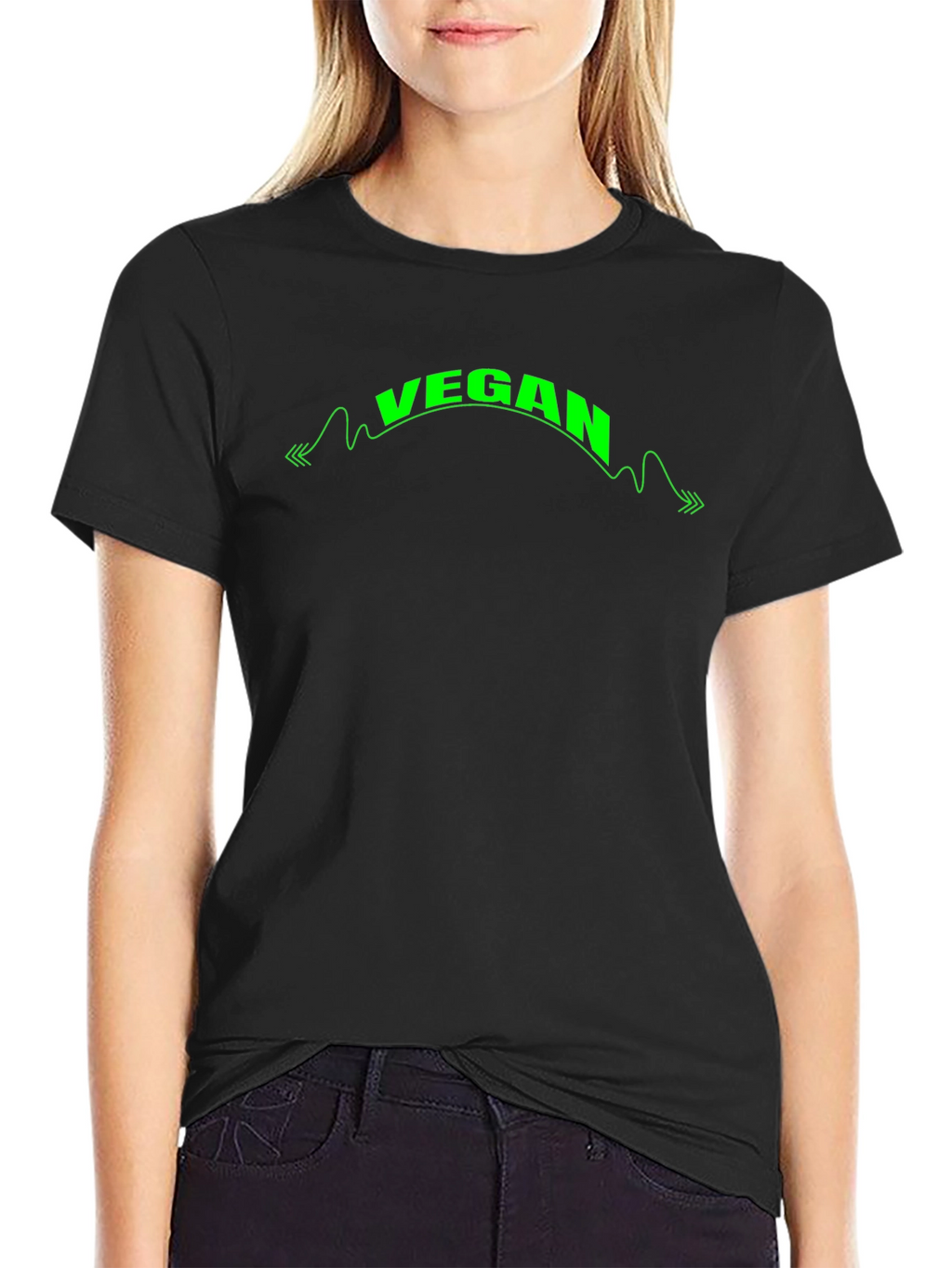 Vegan Graphic Print Black T-Shirt