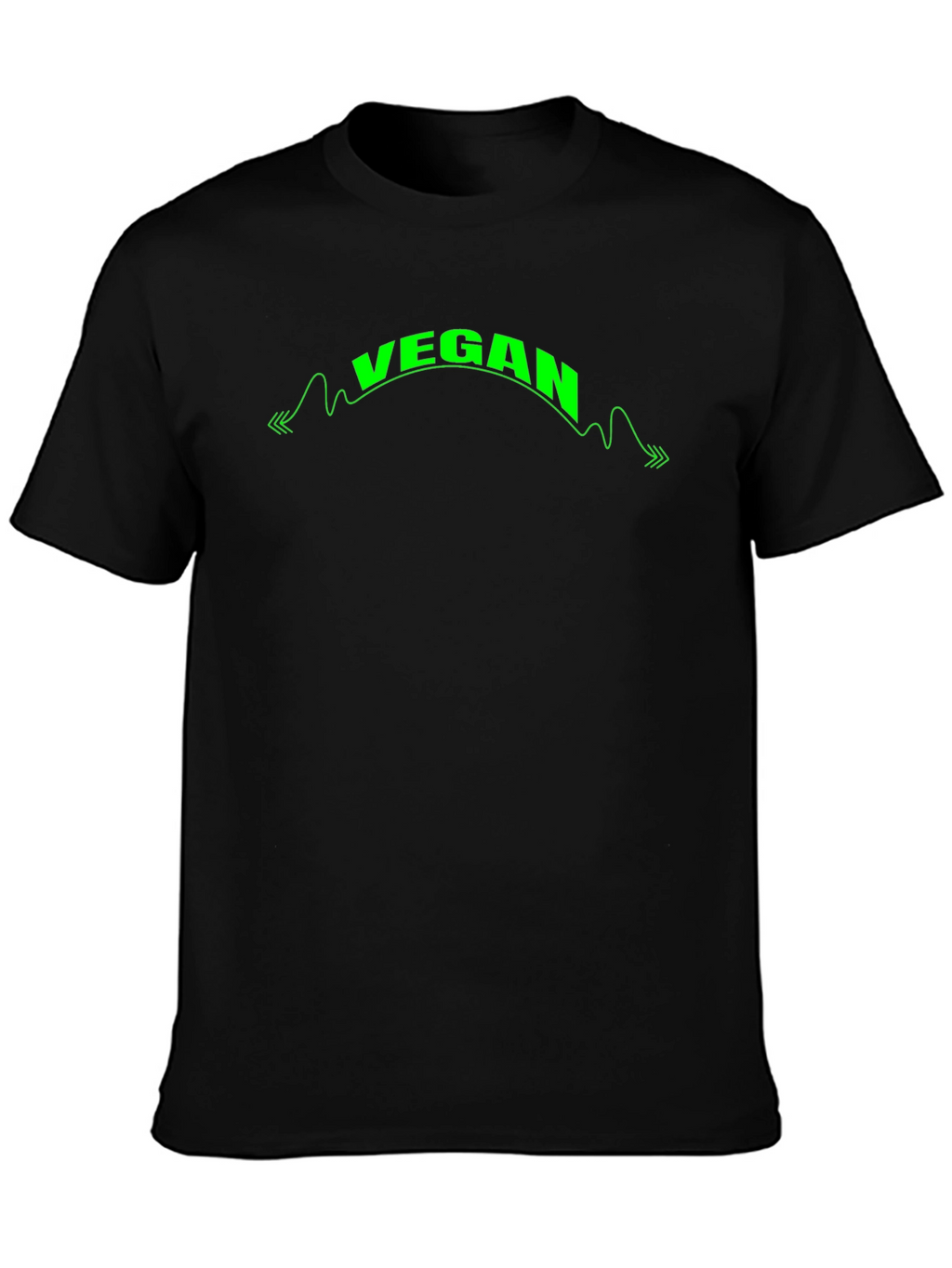 Vegan Graphic Print Black T-Shirt