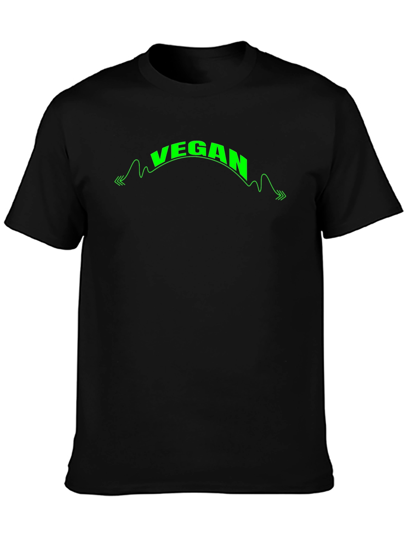 Vegan Graphic Print Black T-Shirt
