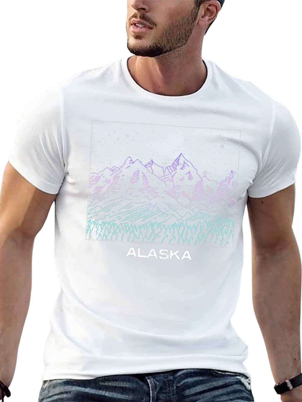 Alaska Graphic Tee - Mountain Scene