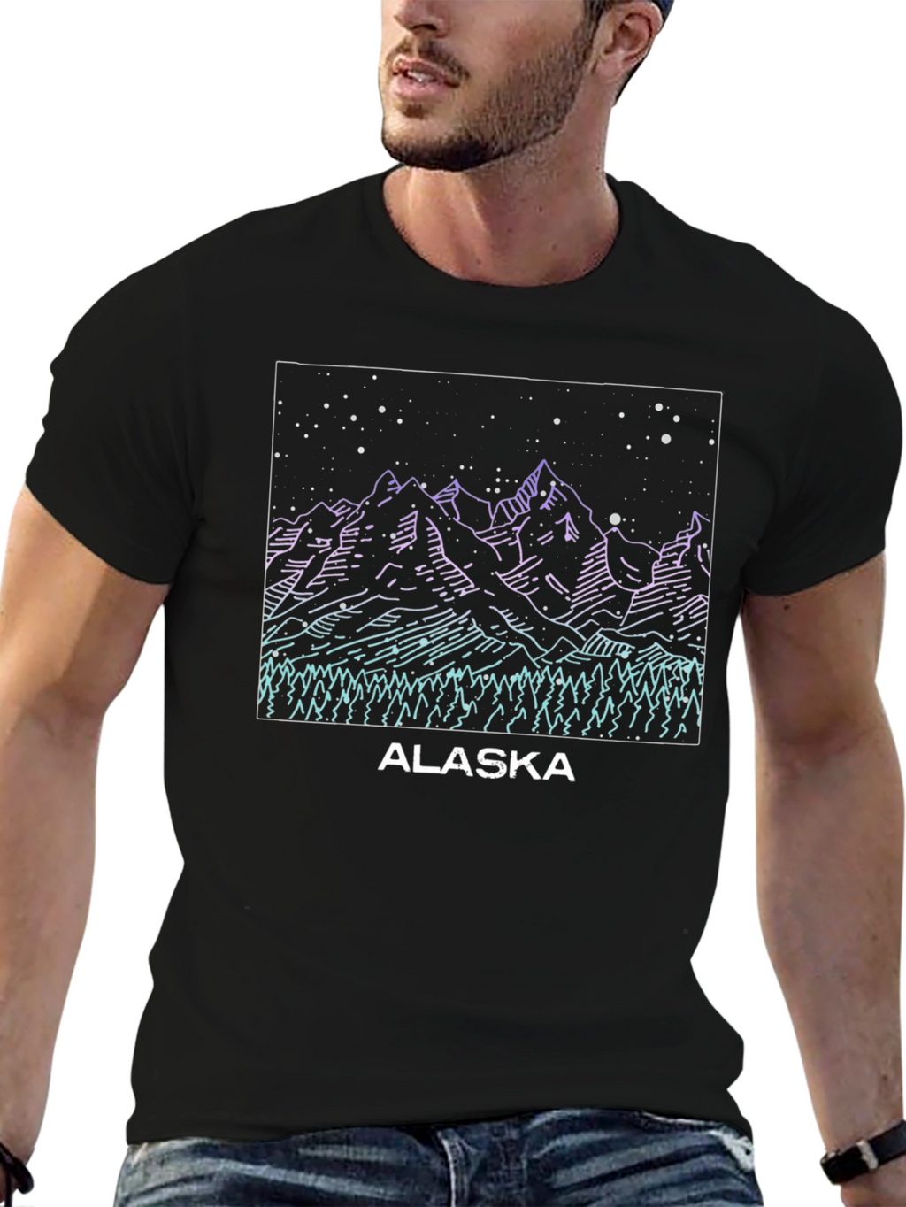 Alaska Graphic Tee - Mountain Scene
