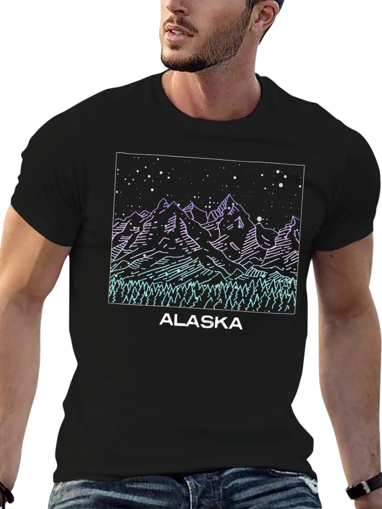 Alaska Graphic Tee - Mountain Scene