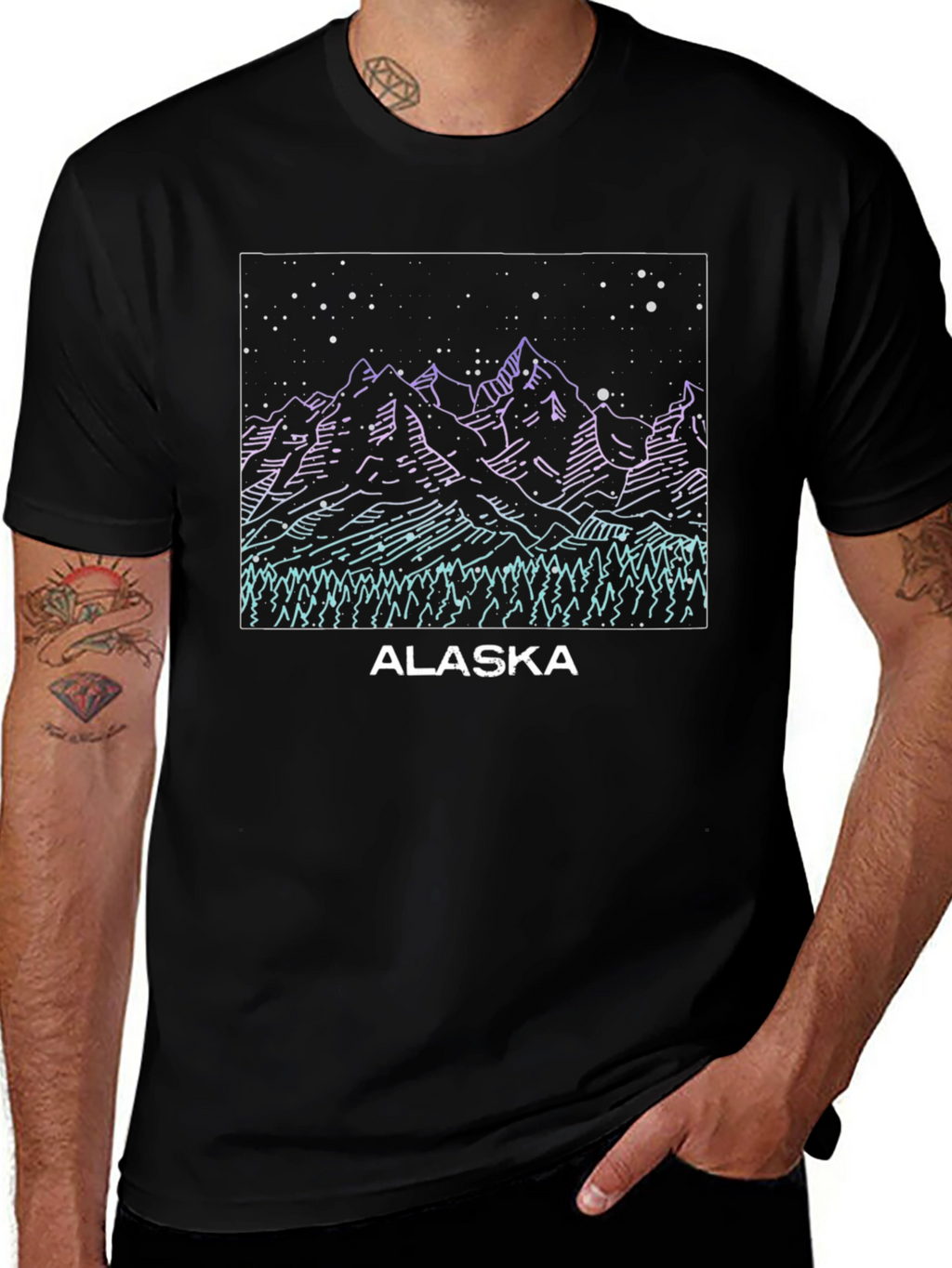 Alaska Graphic Tee - Mountain Scene