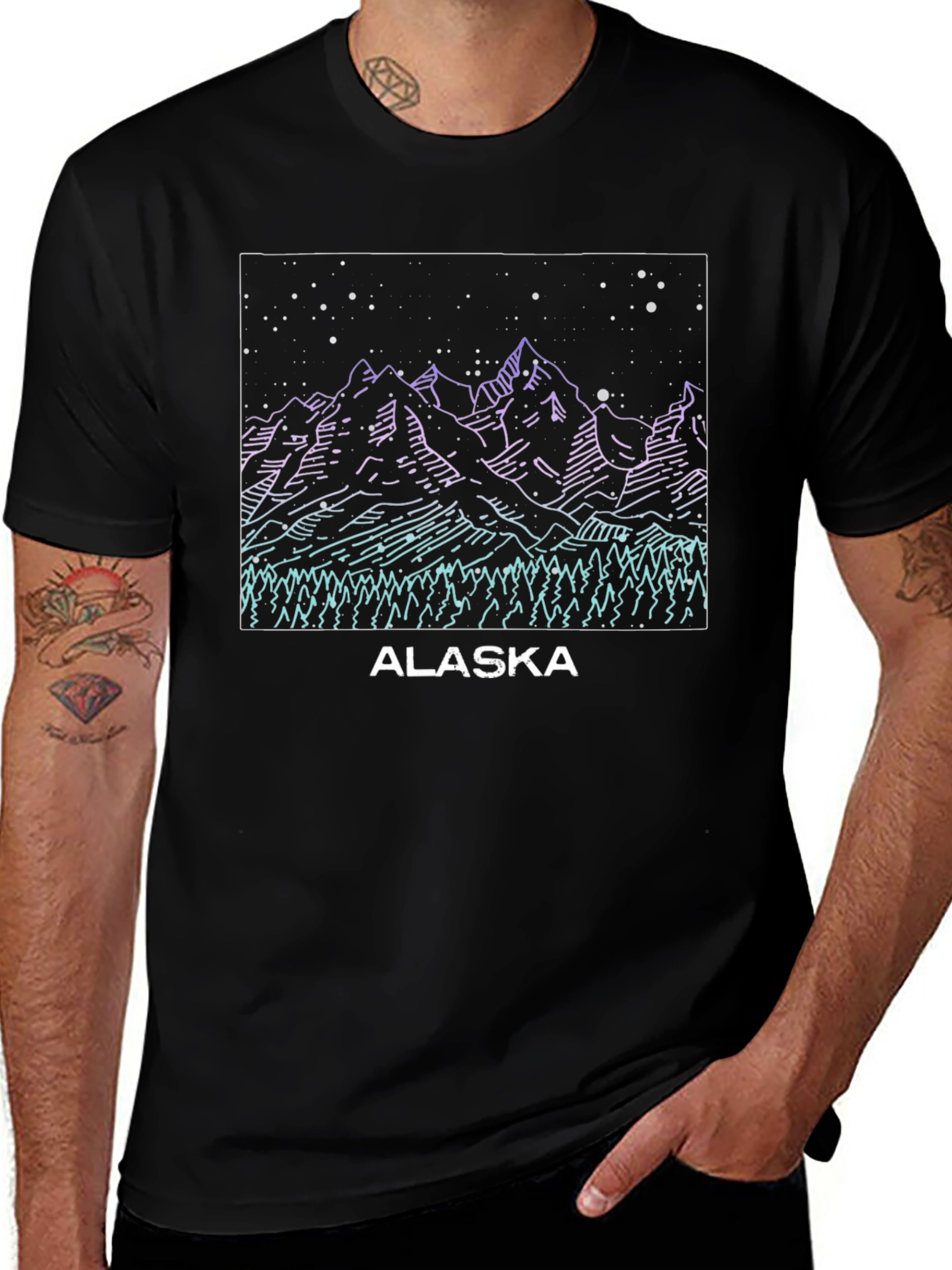 Alaska Graphic Tee - Mountain Scene