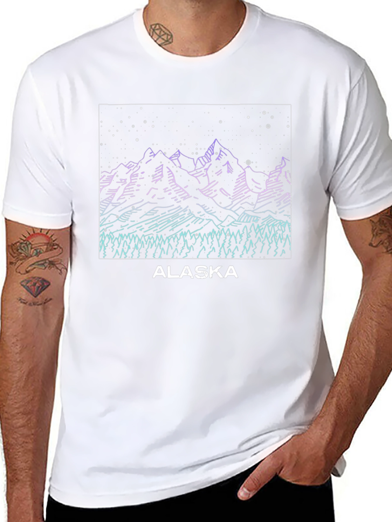 Alaska Graphic Tee - Mountain Scene