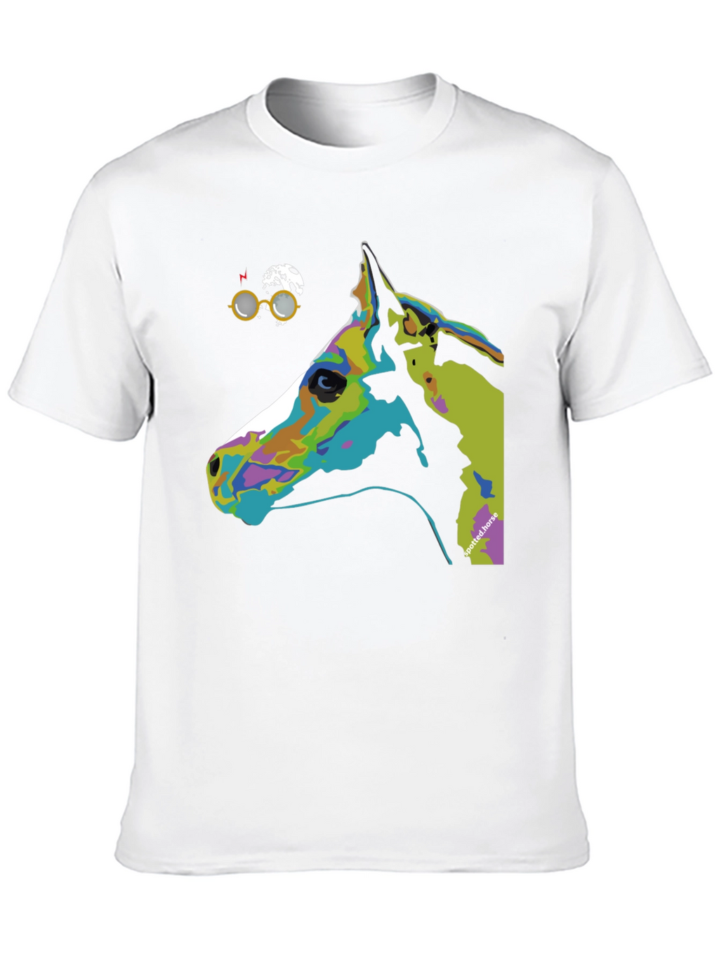 Spotted Horse Graphic Tee - Unique Art T-Shirt