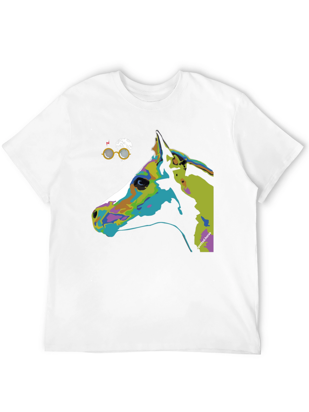 Spotted Horse Graphic Tee - Unique Art T-Shirt