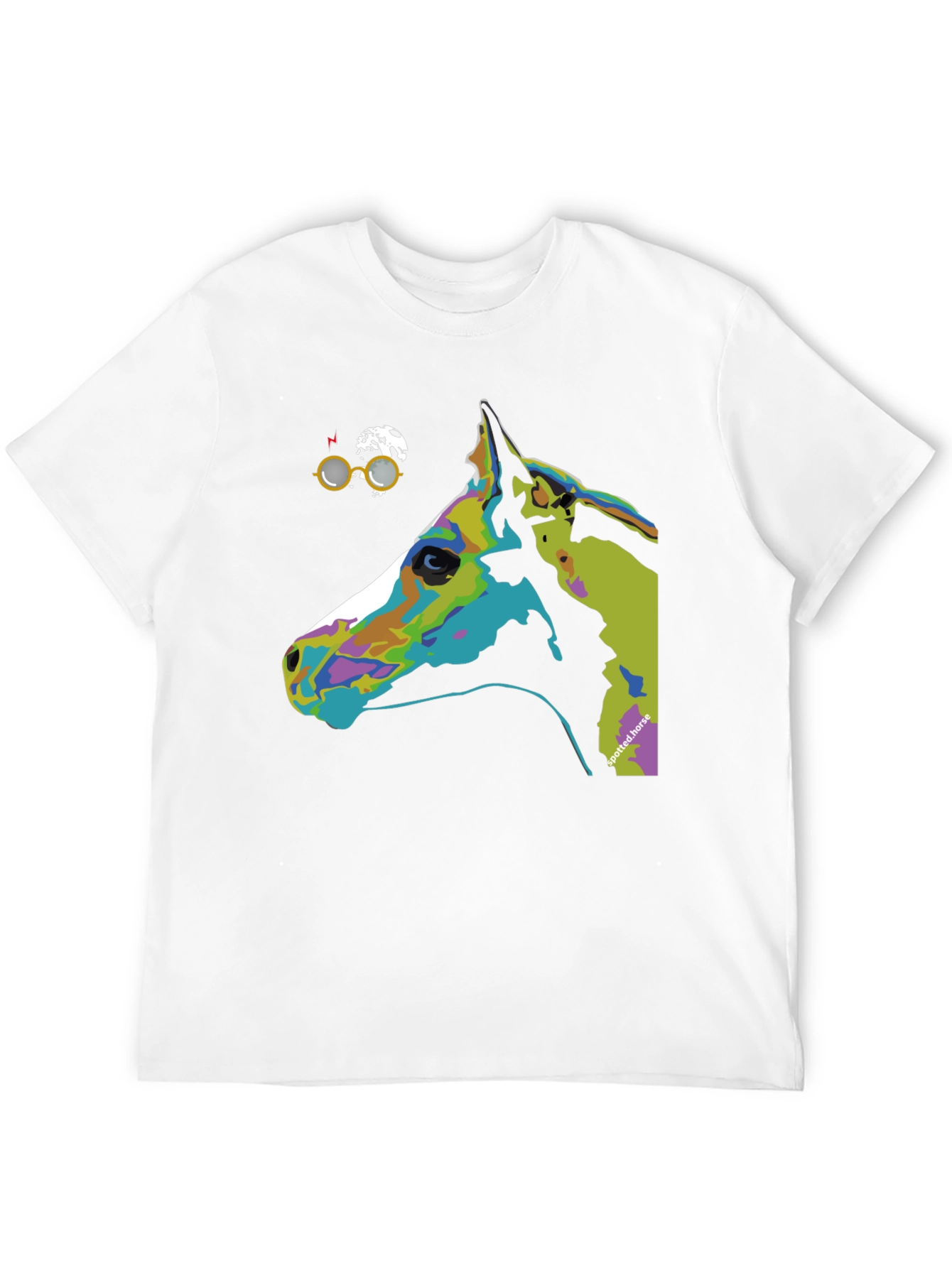Spotted Horse Graphic Tee - Unique Art T-Shirt