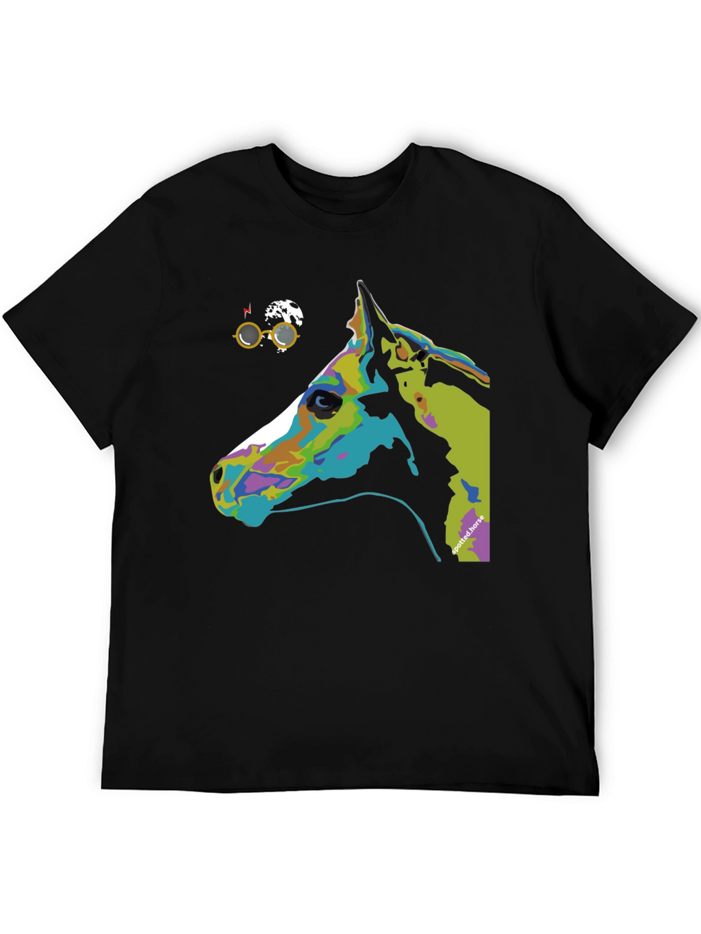 Spotted Horse Graphic Tee - Unique Art T-Shirt