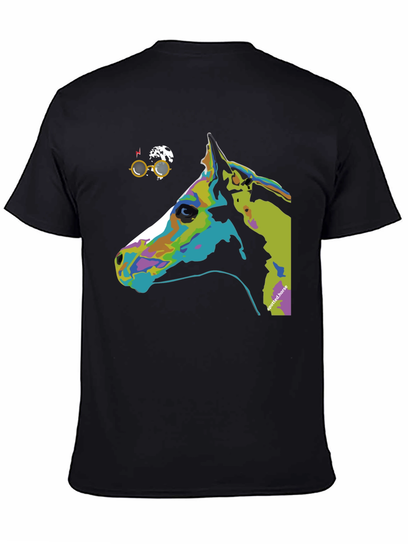 Spotted Horse Graphic Tee - Unique Art T-Shirt