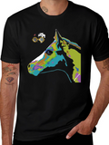 Spotted Horse Graphic Tee - Unique Art T-Shirt