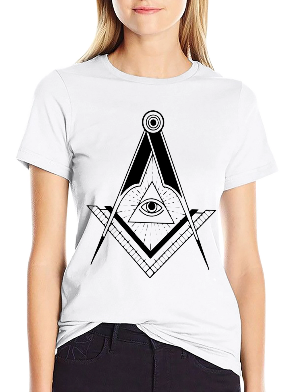 Mystic Eye Graphic Tee - Black Cotton Blend