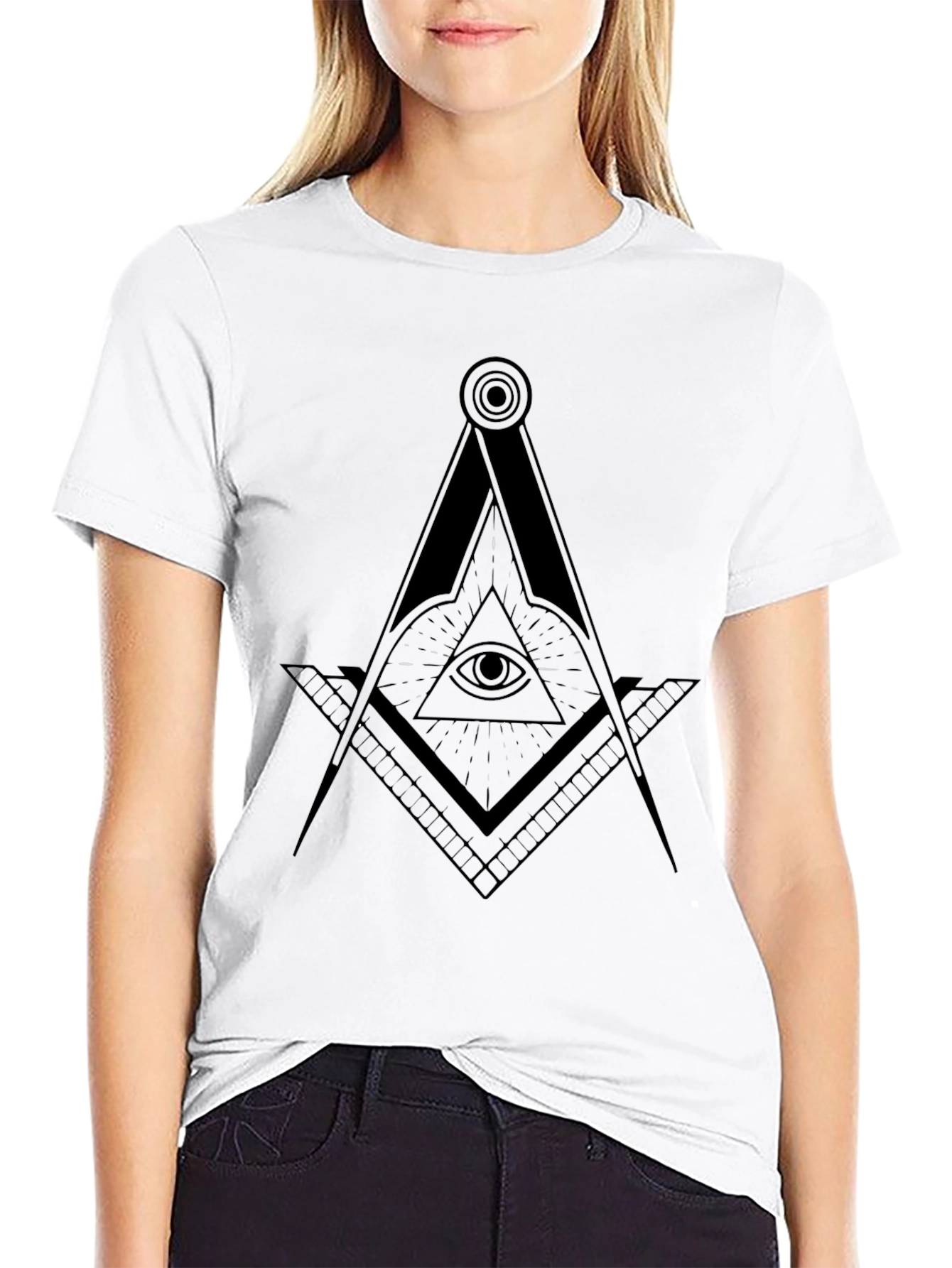 Mystic Eye Graphic Tee - Black Cotton Blend