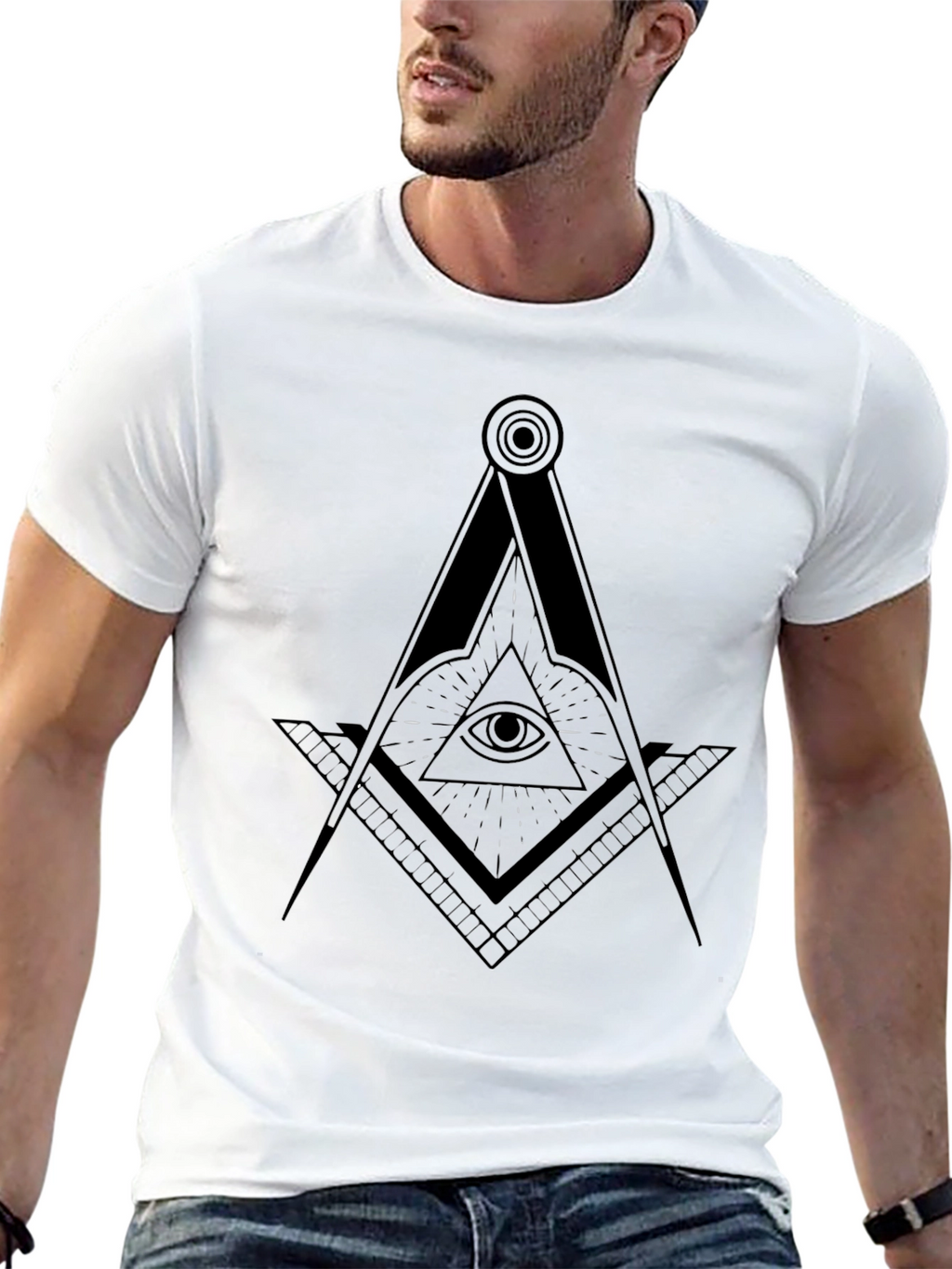 Mystic Eye Graphic Tee - Black Cotton Blend