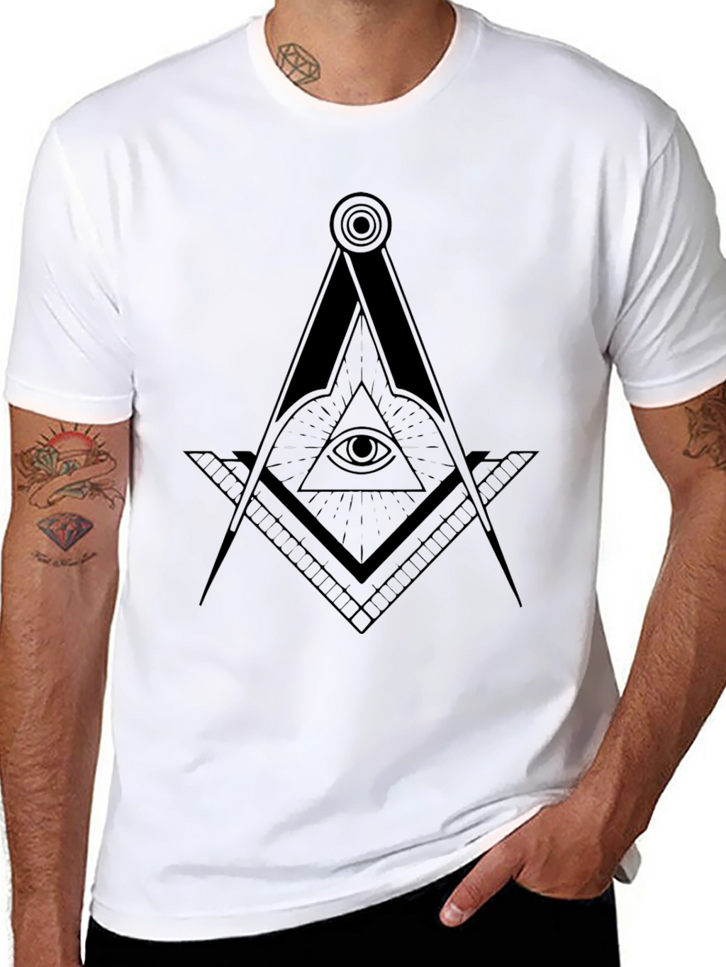 Mystic Eye Graphic Tee - Black Cotton Blend