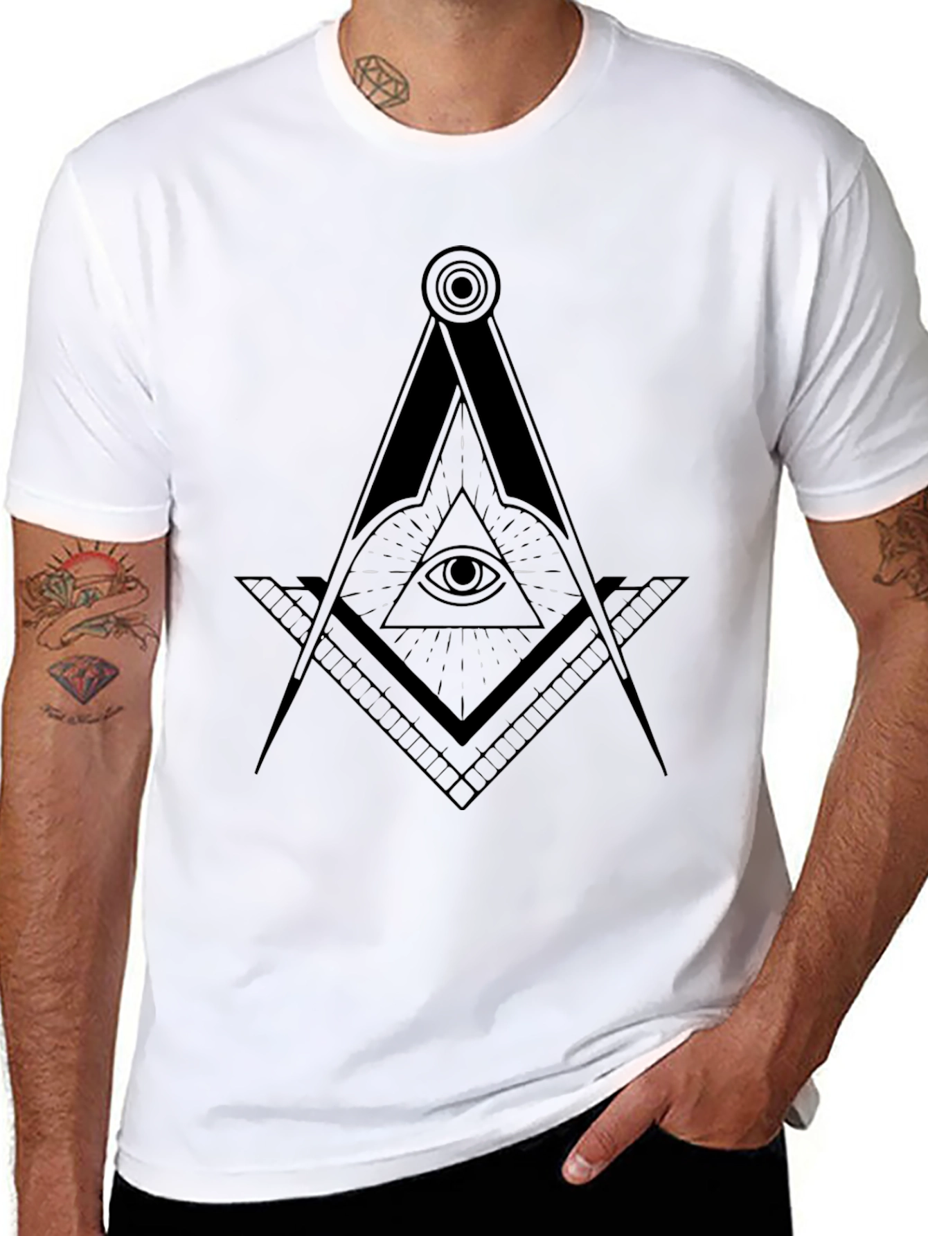 Mystic Eye Graphic Tee - Black Cotton Blend