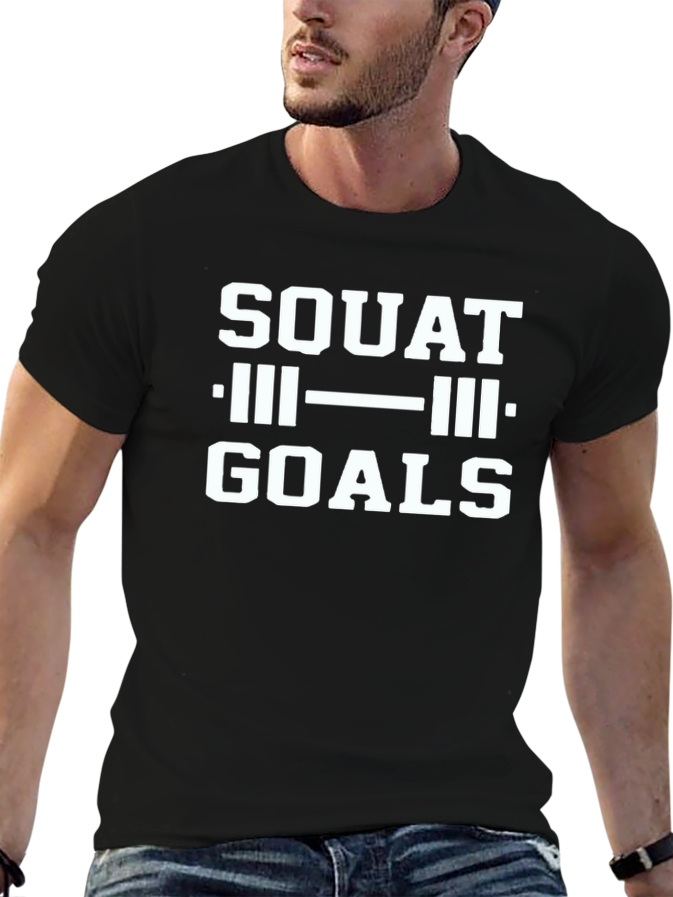 Squat Goals Black T-Shirt - Weightlifting Gym Apparel