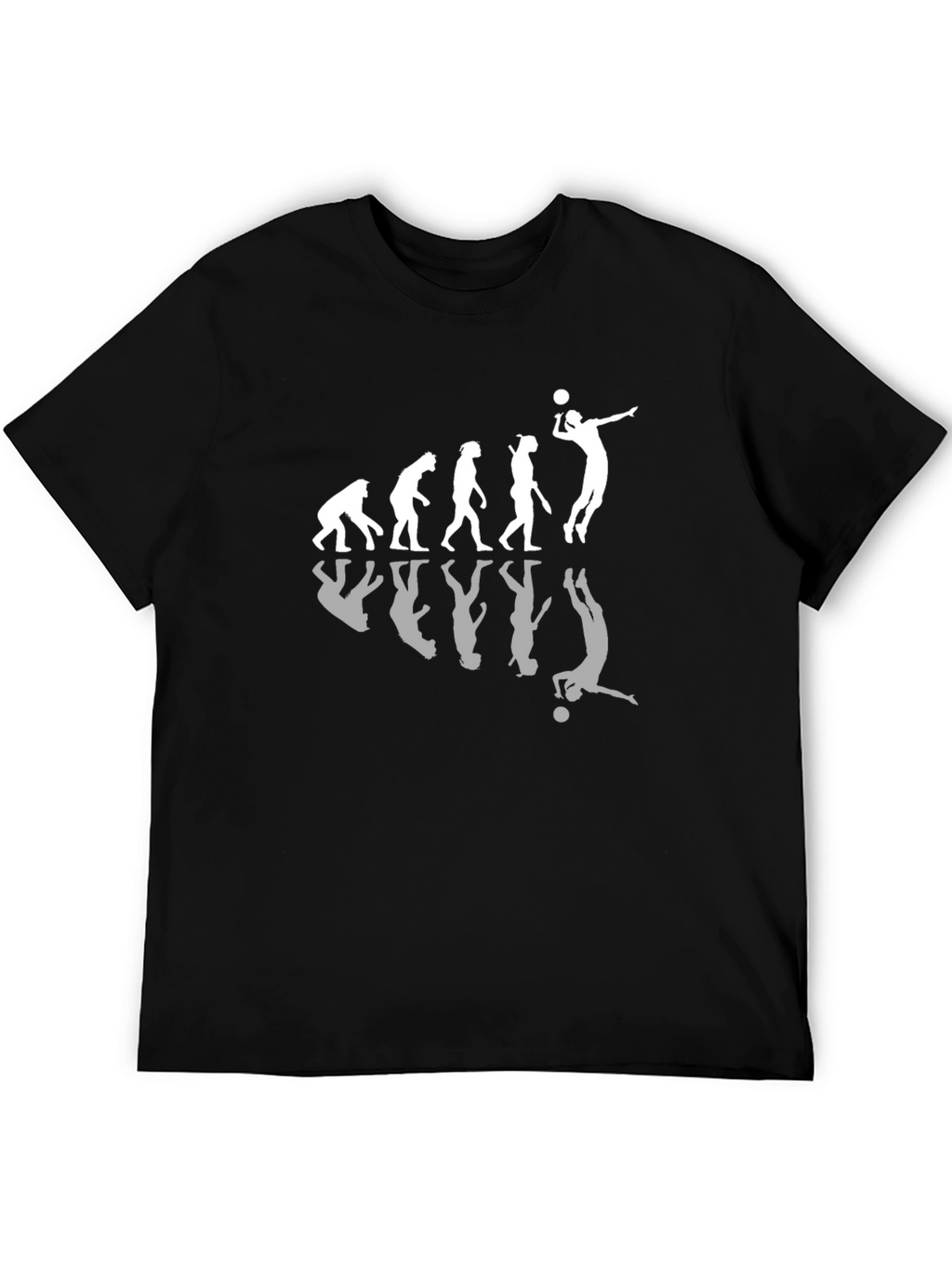 Evolution of Volleyball Black T-Shirt