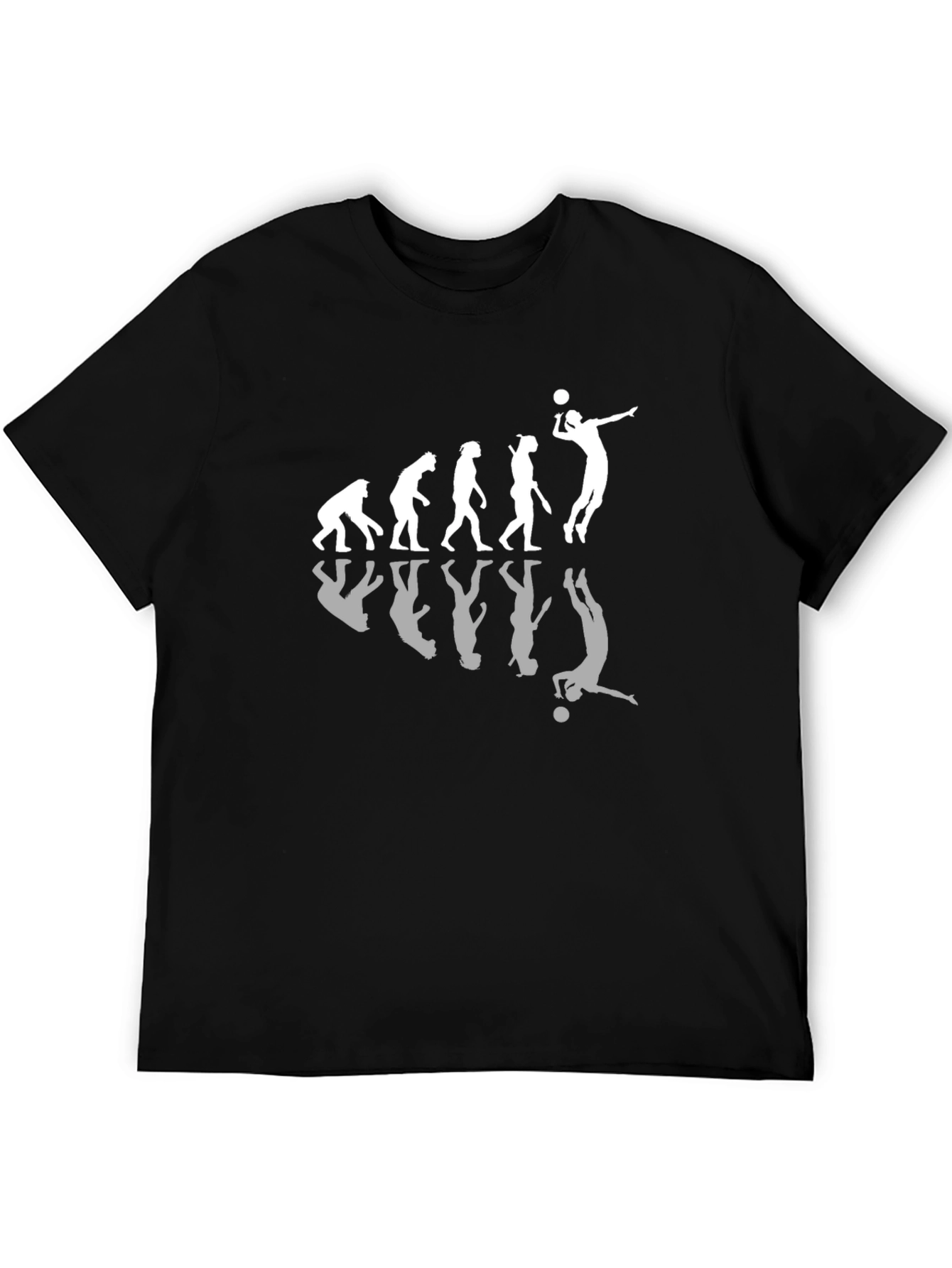 Evolution of Volleyball Black T-Shirt