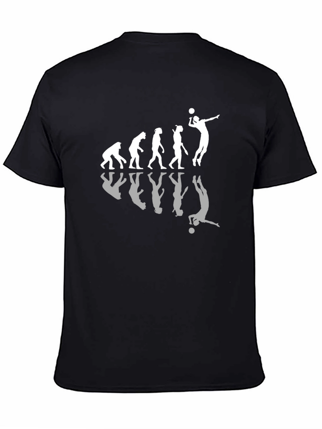 Evolution of Volleyball Black T-Shirt