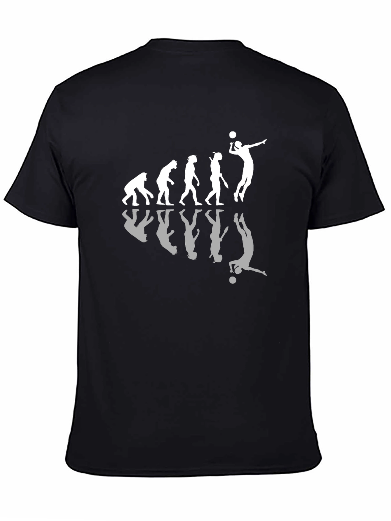 Evolution of Volleyball Black T-Shirt