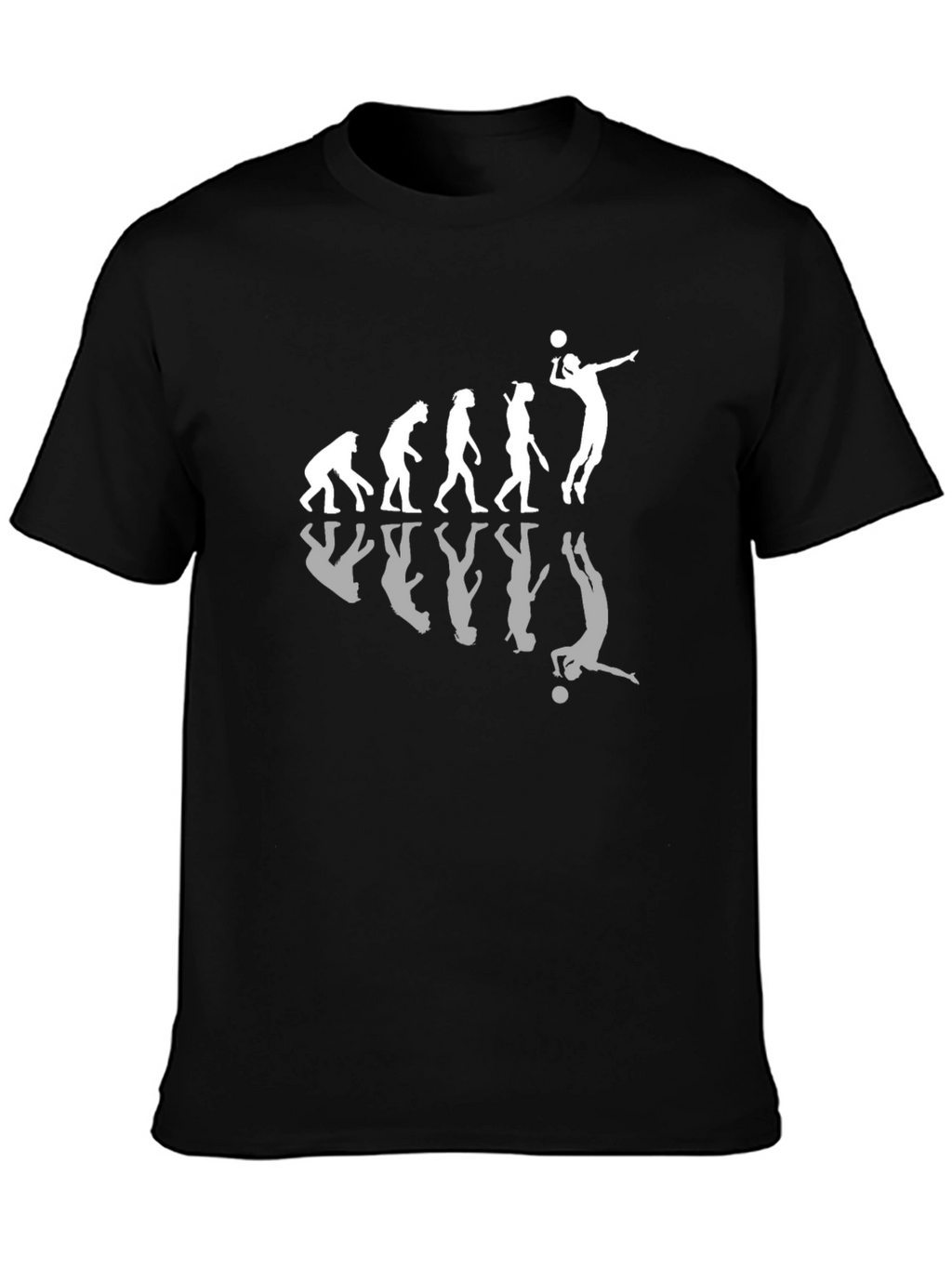 Evolution of Volleyball Black T-Shirt