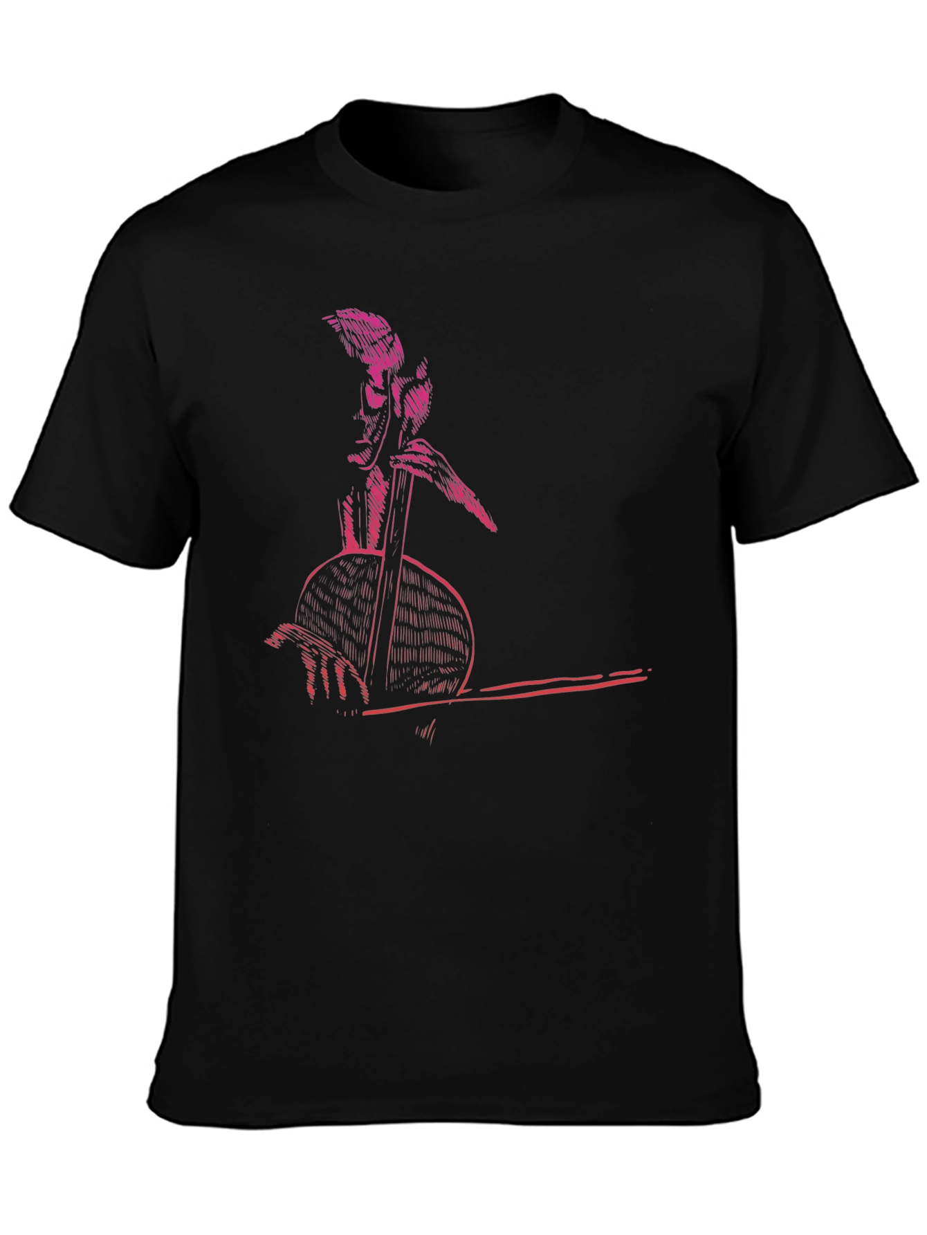 Retro Musician Graphic Tee - Cool Black T-Shirt