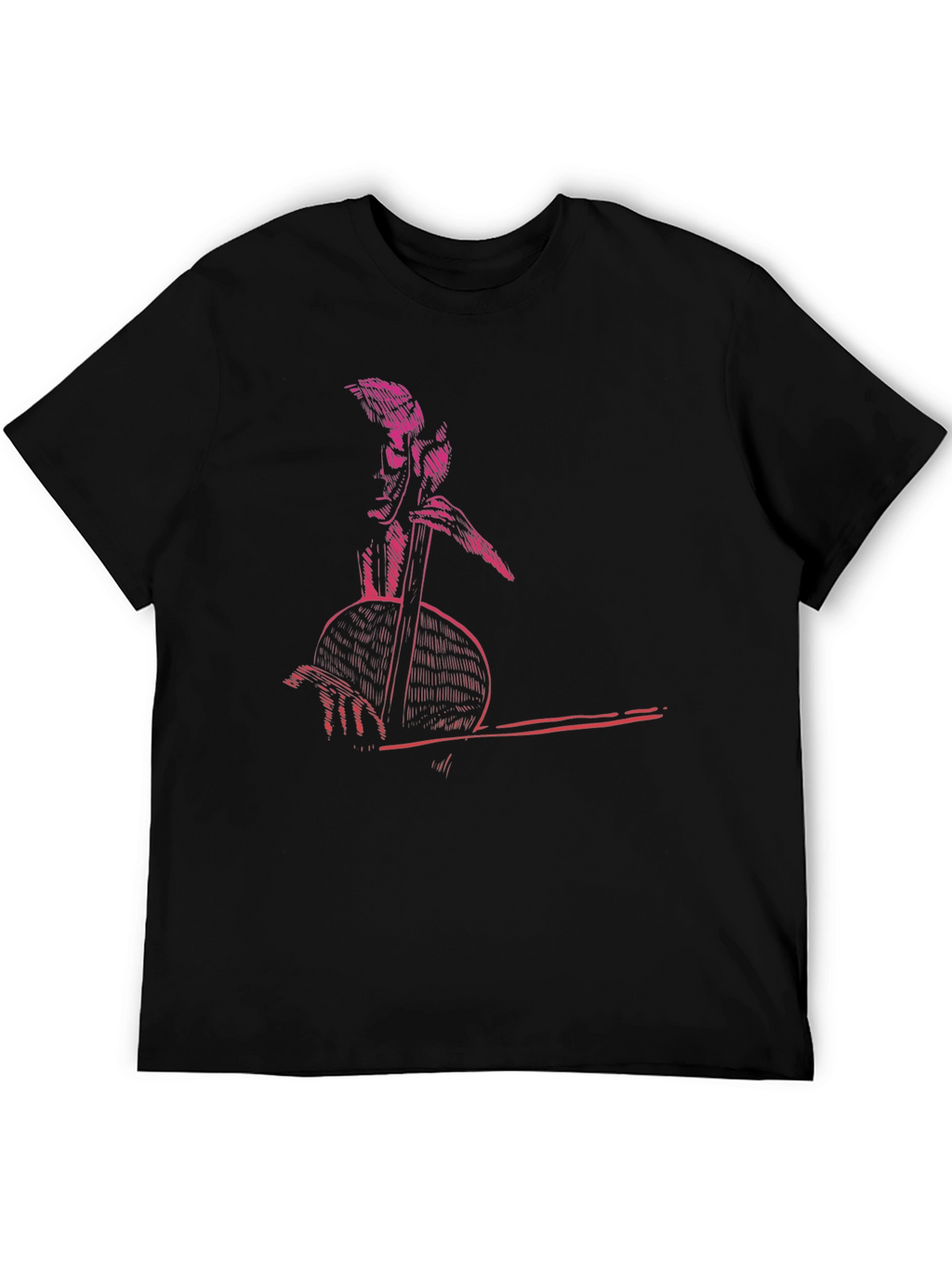 Retro Musician Graphic Tee - Cool Black T-Shirt