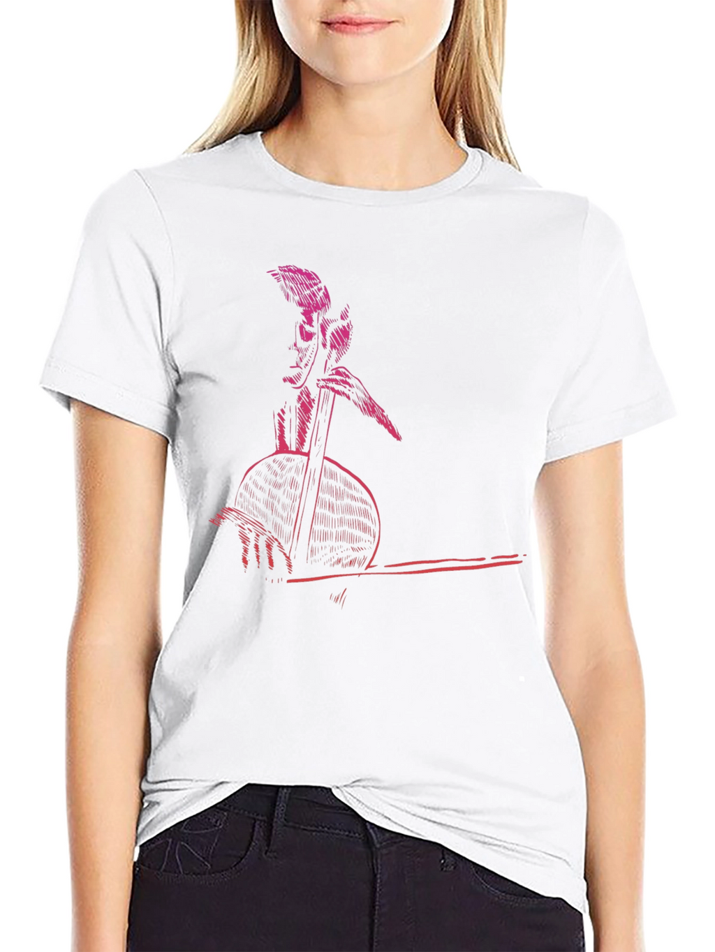 Retro Musician Graphic Tee - Cool Black T-Shirt