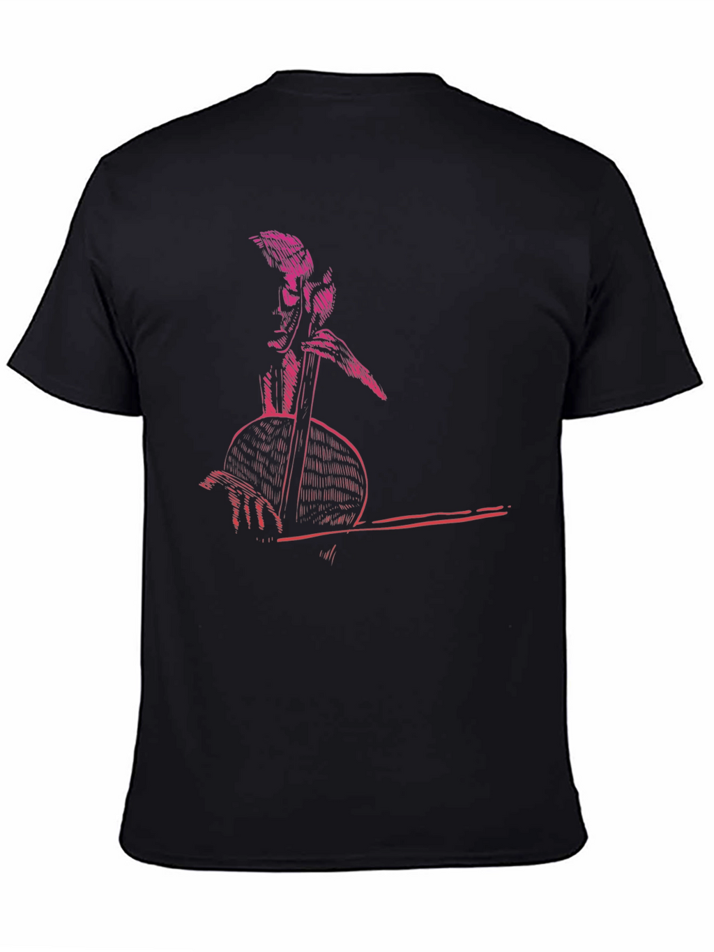 Retro Musician Graphic Tee - Cool Black T-Shirt