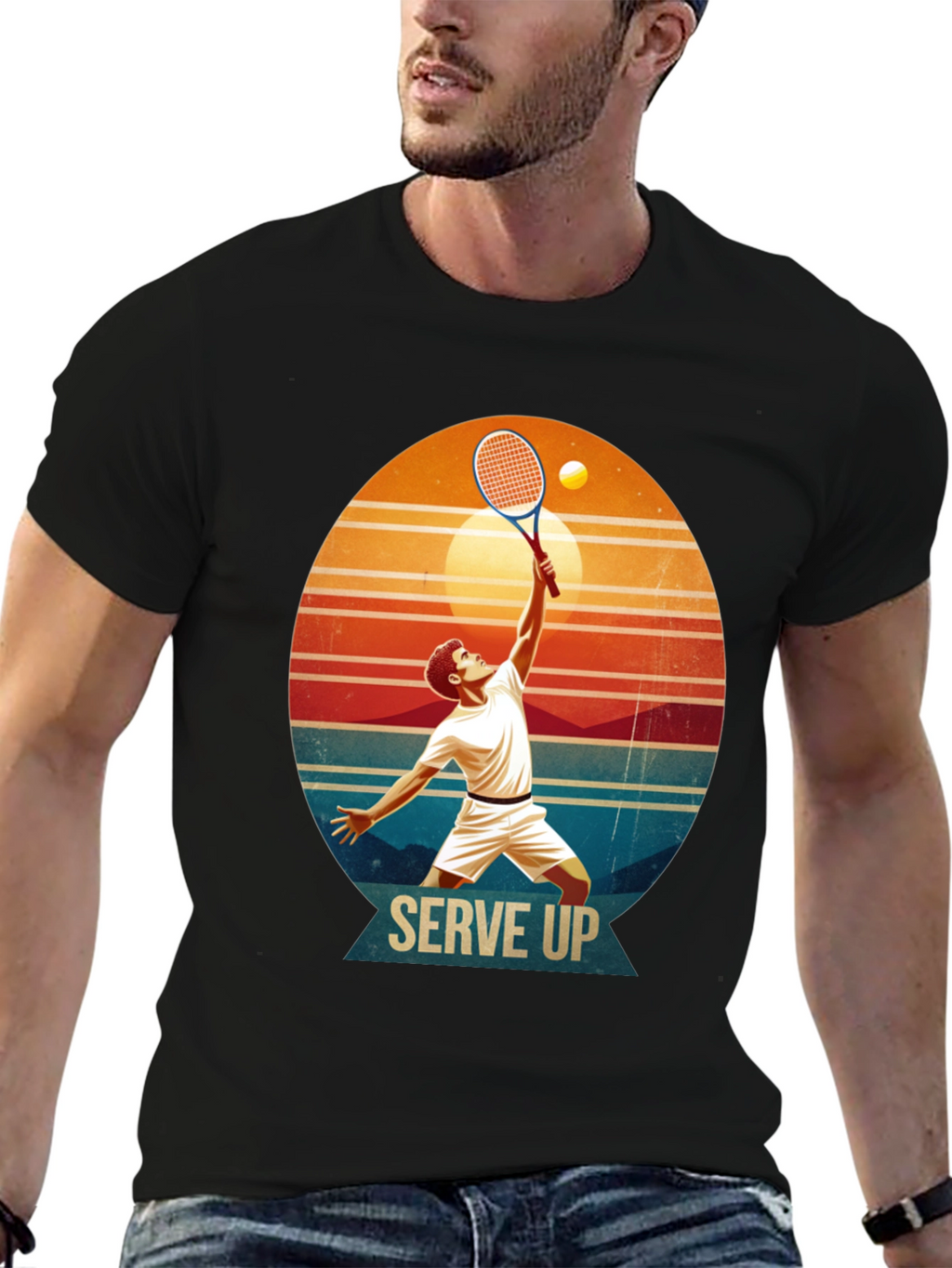 Serve Up Tennis Graphic T-Shirt