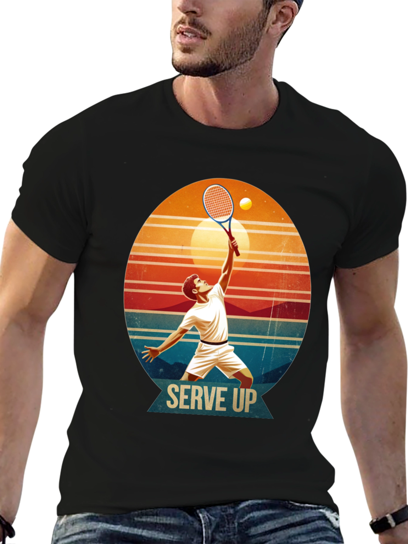 Serve Up Tennis Graphic T-Shirt