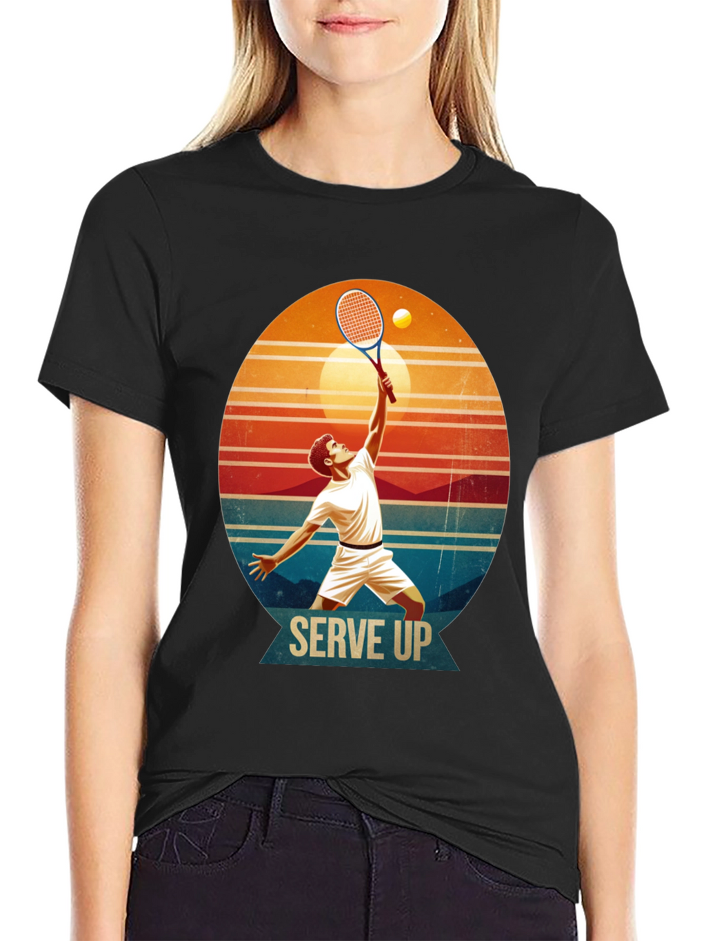Serve Up Tennis Graphic T-Shirt