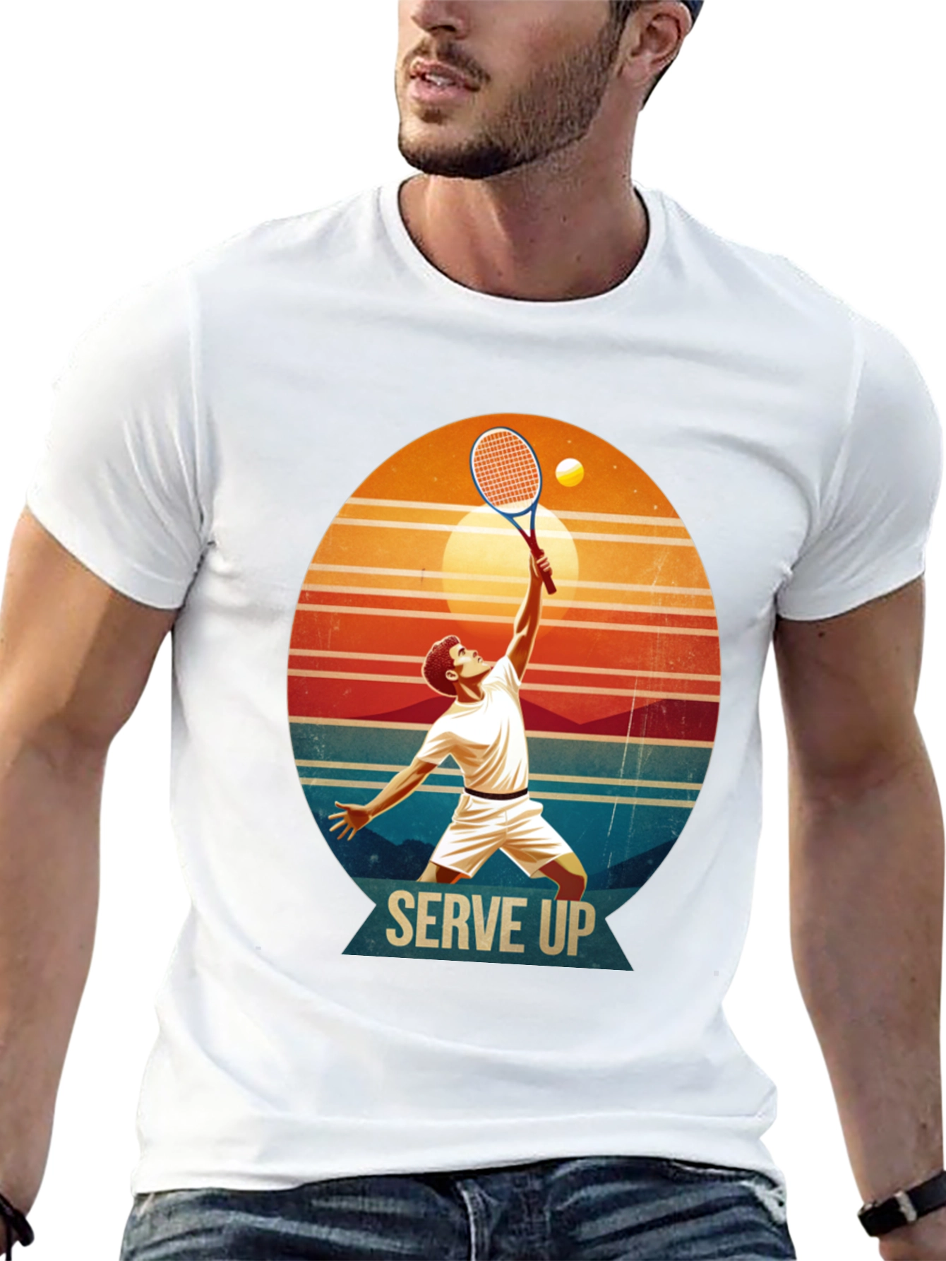 Serve Up Tennis Graphic T-Shirt