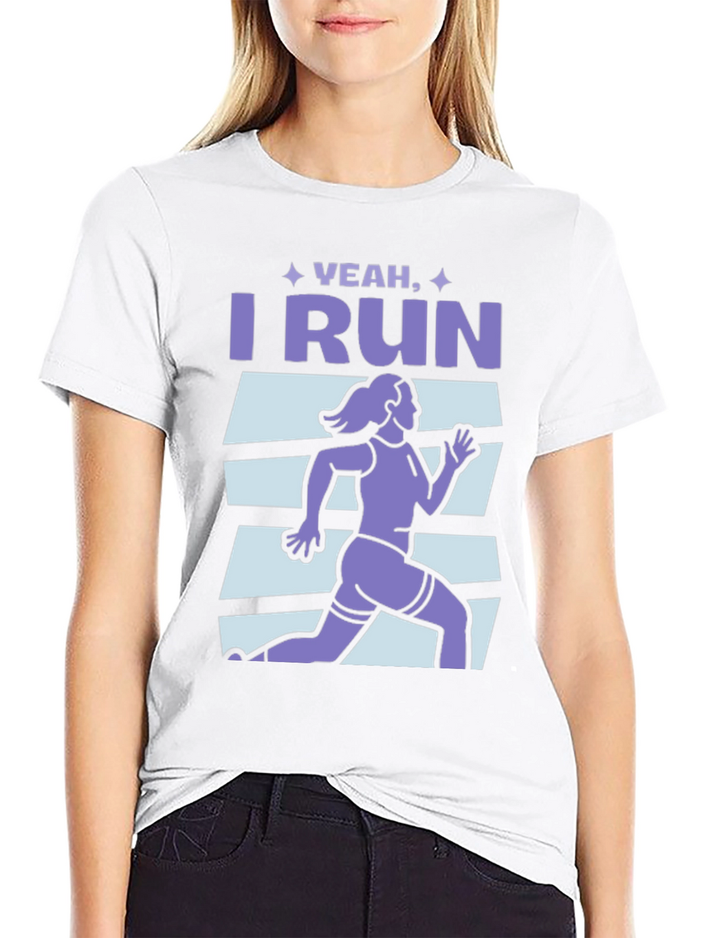 Yeah I Run Graphic T-Shirt - Black Cotton Tee