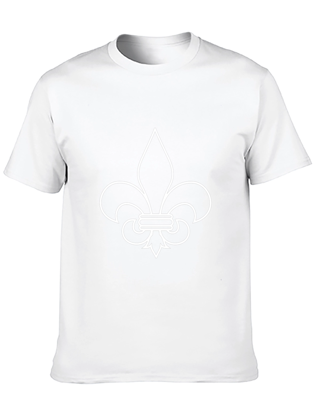 Fleur-de-Lis Graphic Tee - Black Cotton Casual Shirt