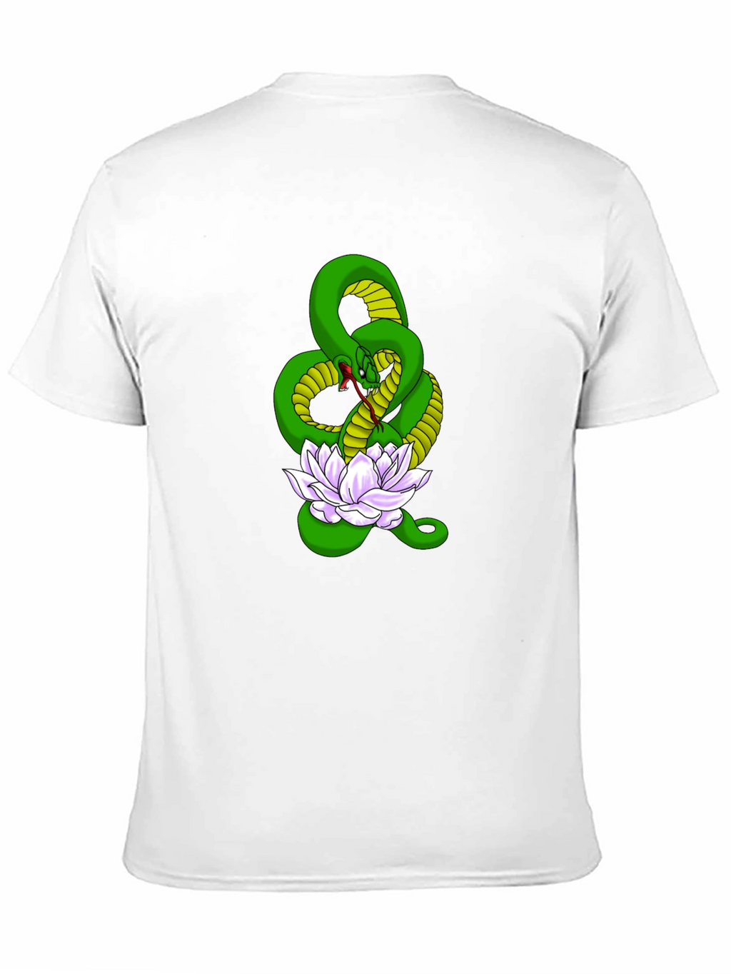 Snake and Lotus Flower Graphic Tee