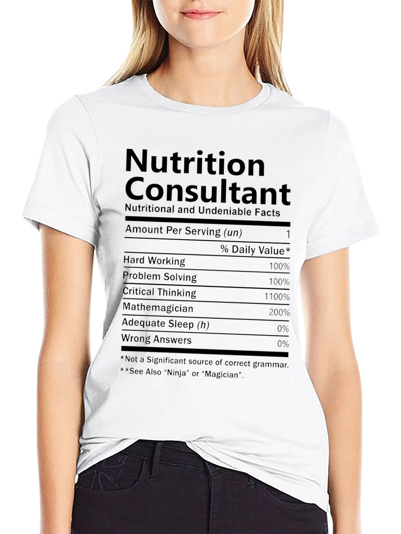 Nutrition Consultant T-Shirt - Funny Nutrition Facts Tee