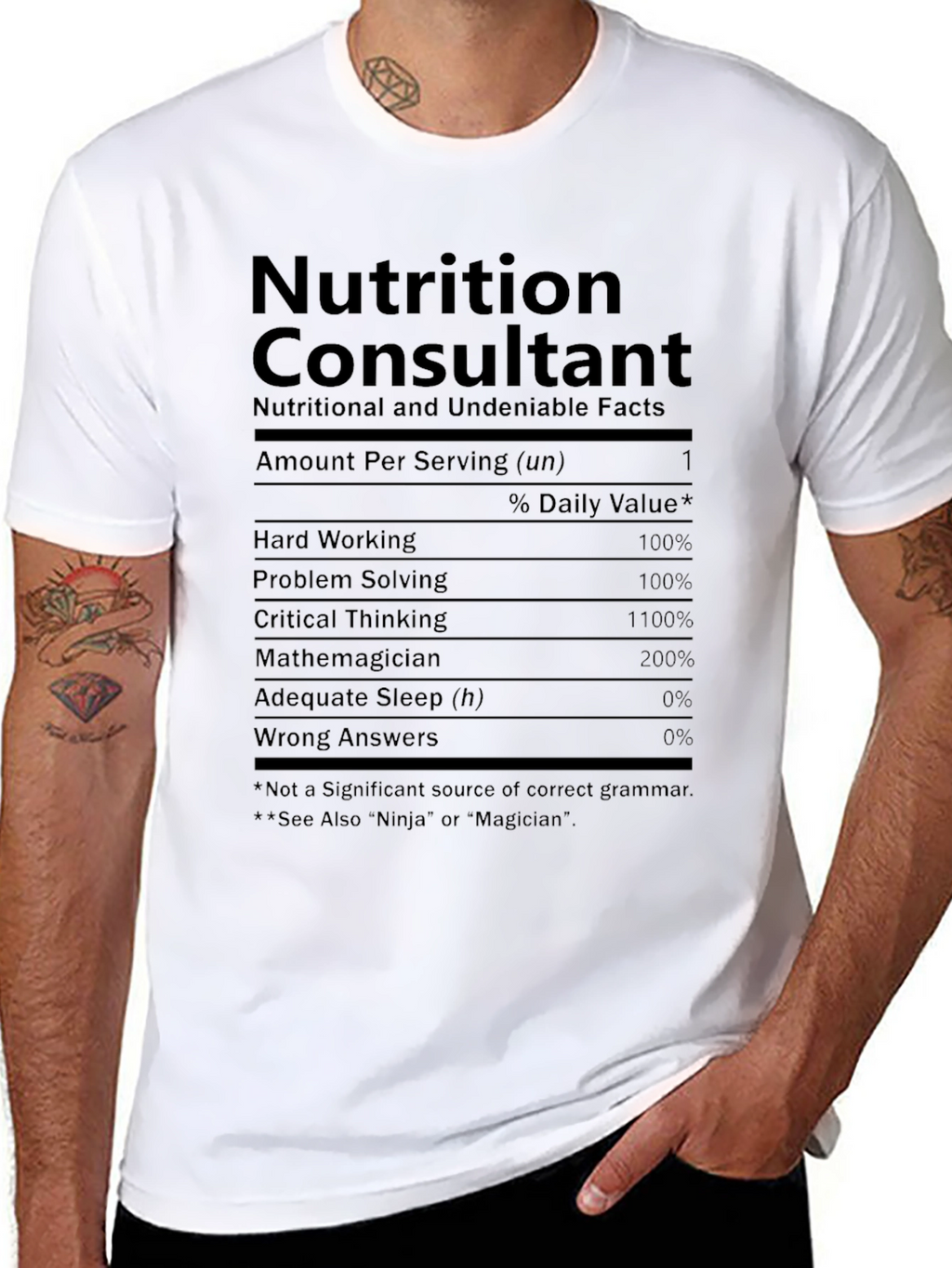 Nutrition Consultant T-Shirt - Funny Nutrition Facts Tee