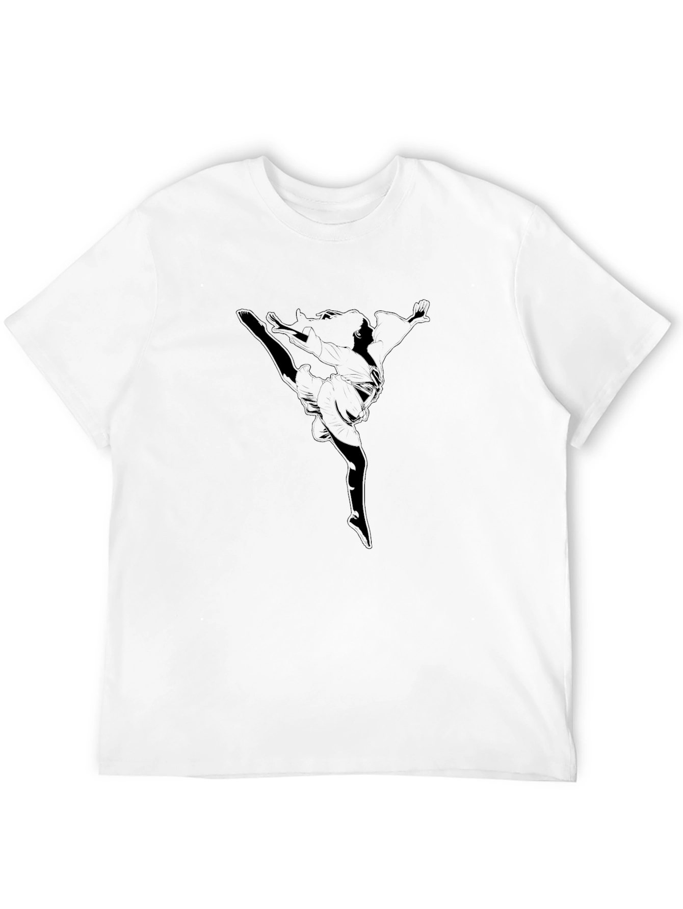 Black T-Shirt with Karate Girl Design