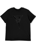 Black T-Shirt with Karate Girl Design