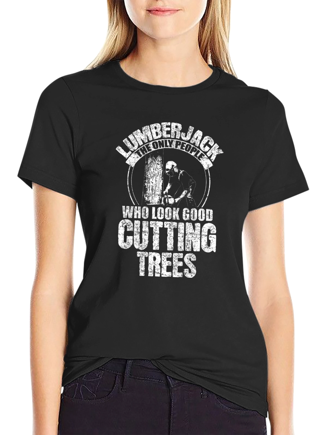 Lumberjack T-Shirt - Cutting Trees Design
