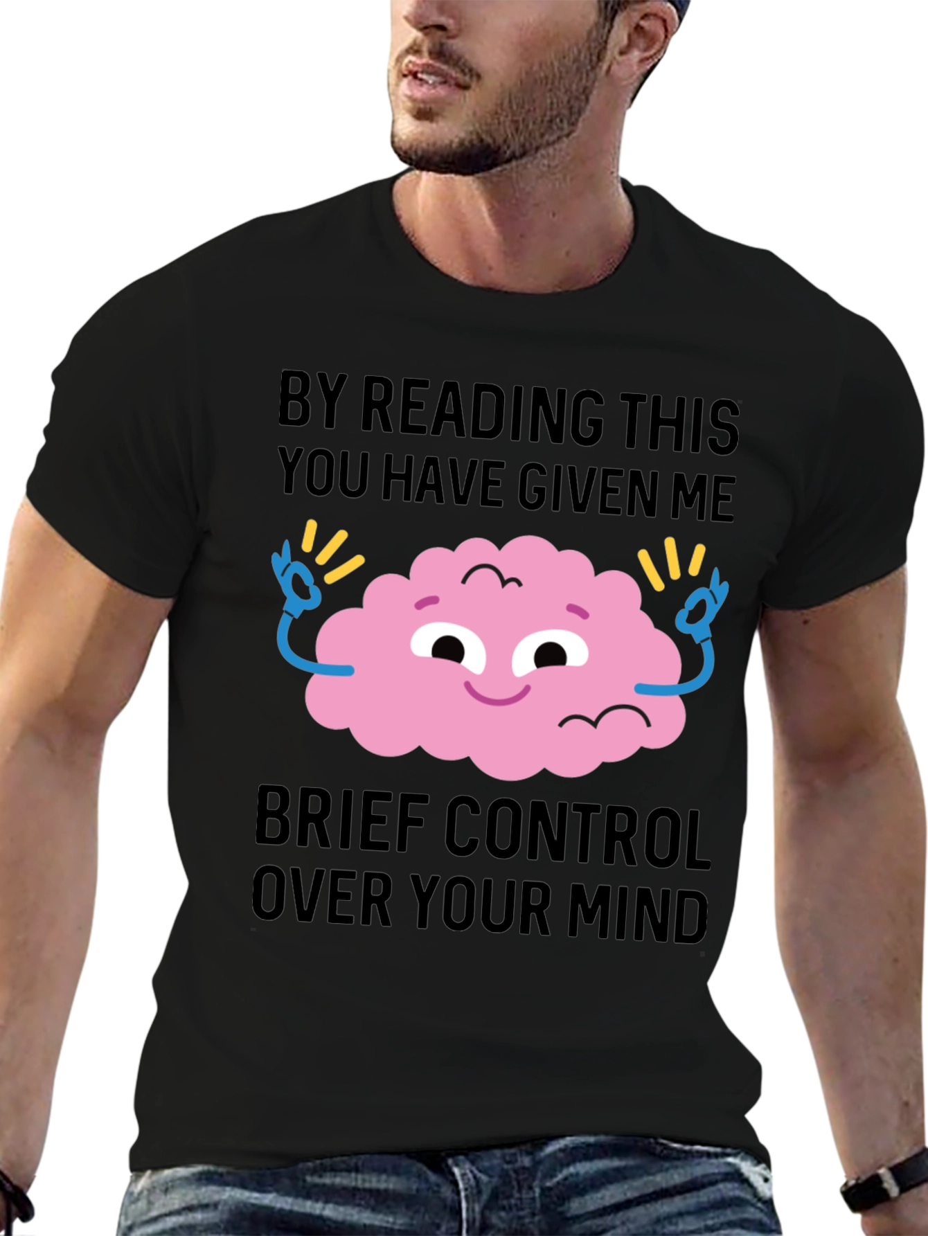Mind Control Graphic Tee - Funny Casual T-Shirt