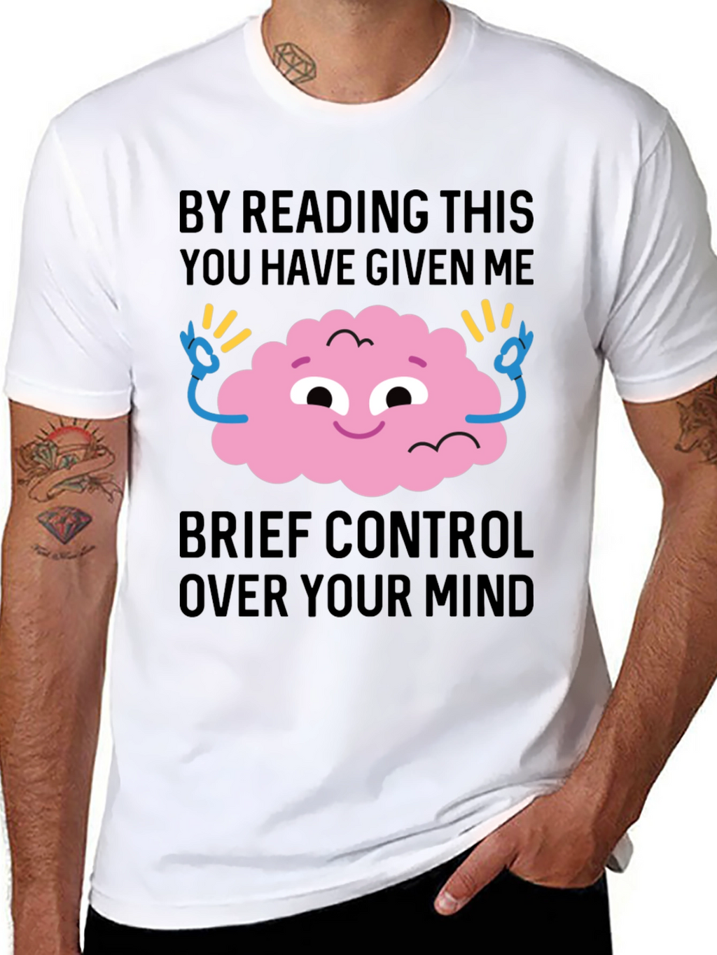 Mind Control Graphic Tee - Funny Casual T-Shirt