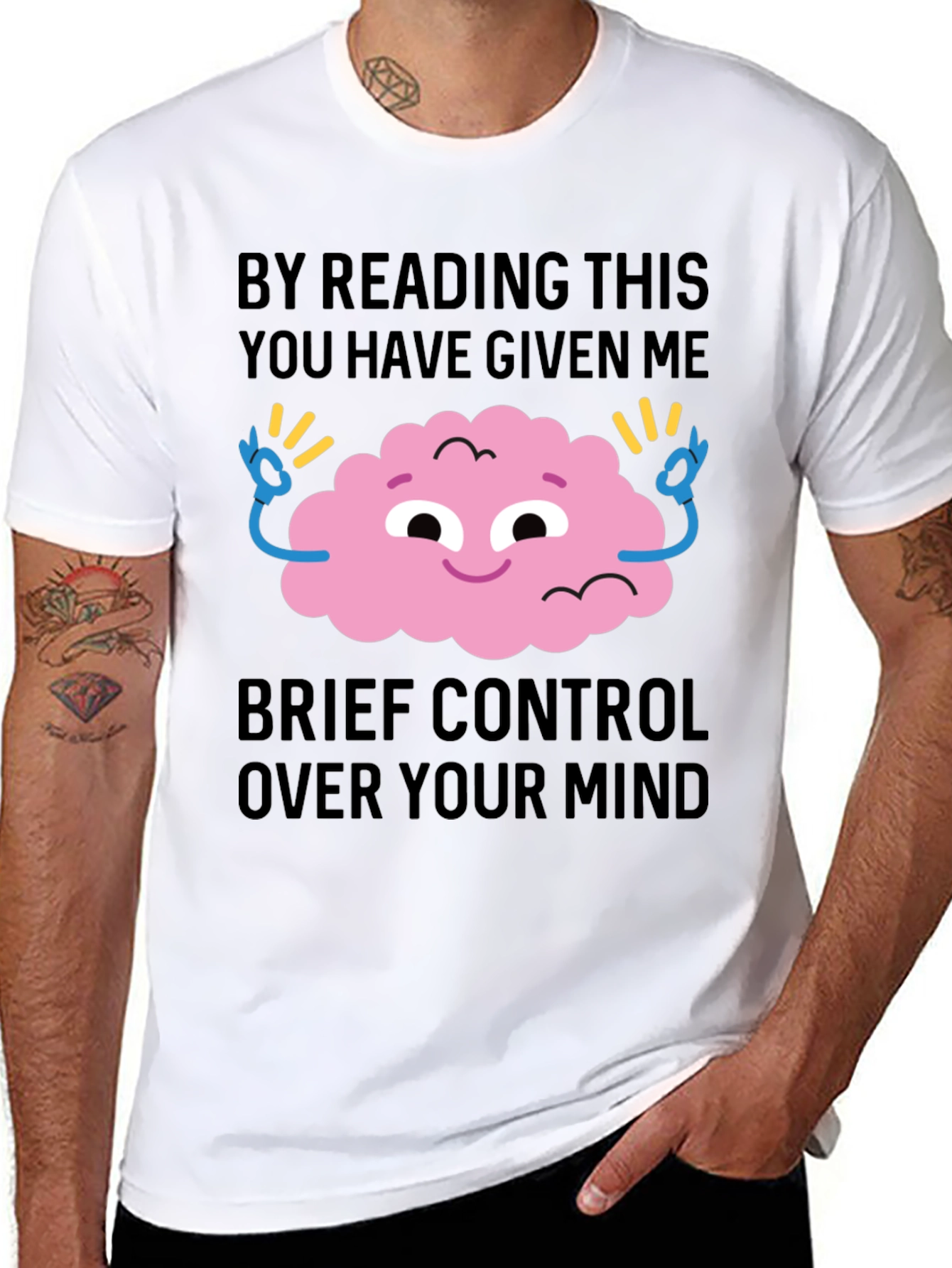 Mind Control Graphic Tee - Funny Casual T-Shirt